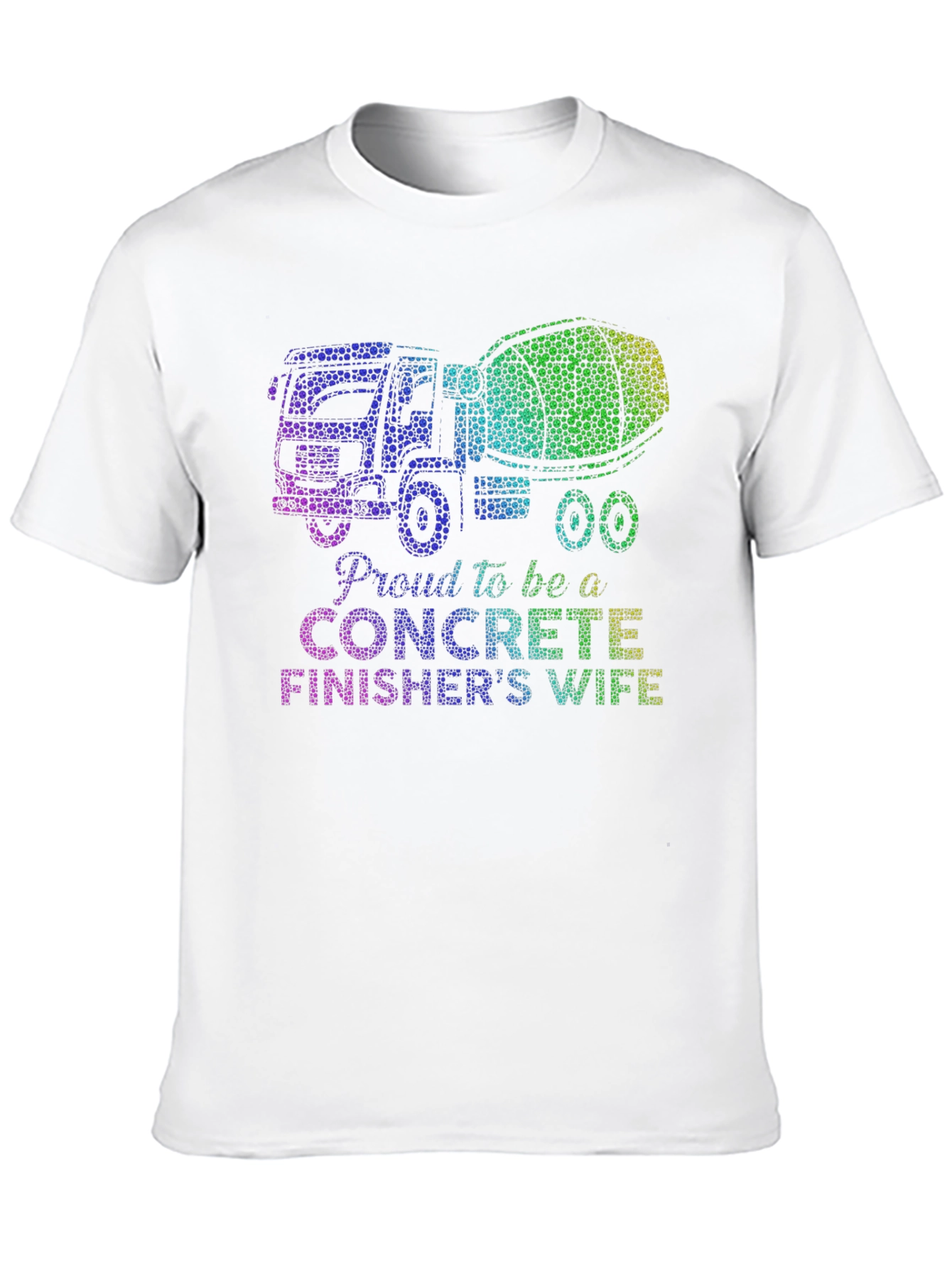 Black Proud Concrete Finisher's Wife Graphic Tee view 10