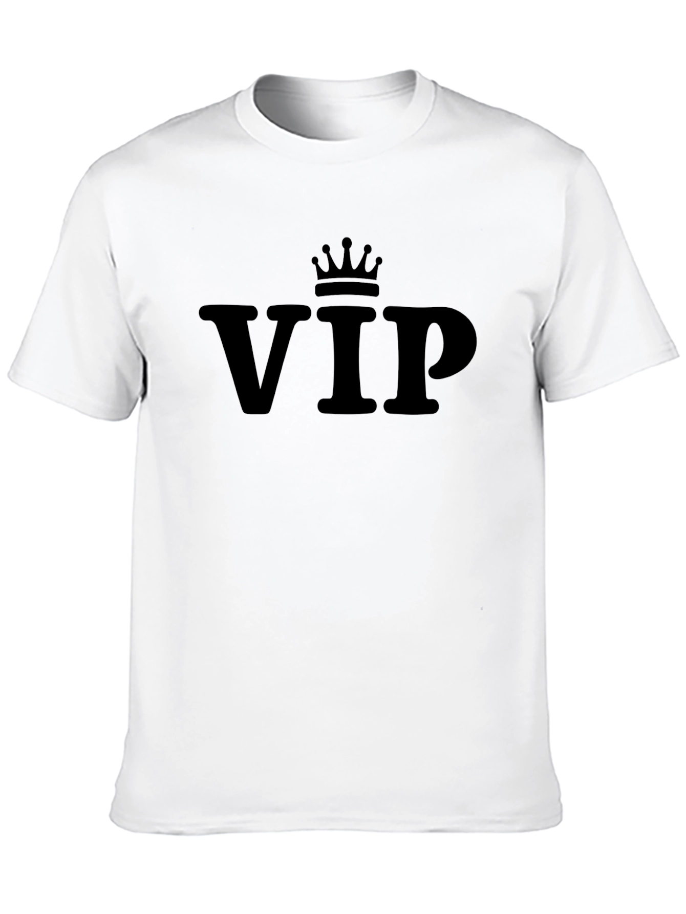 VIP Crown Graphic Tee - Black Cotton Blend - 10