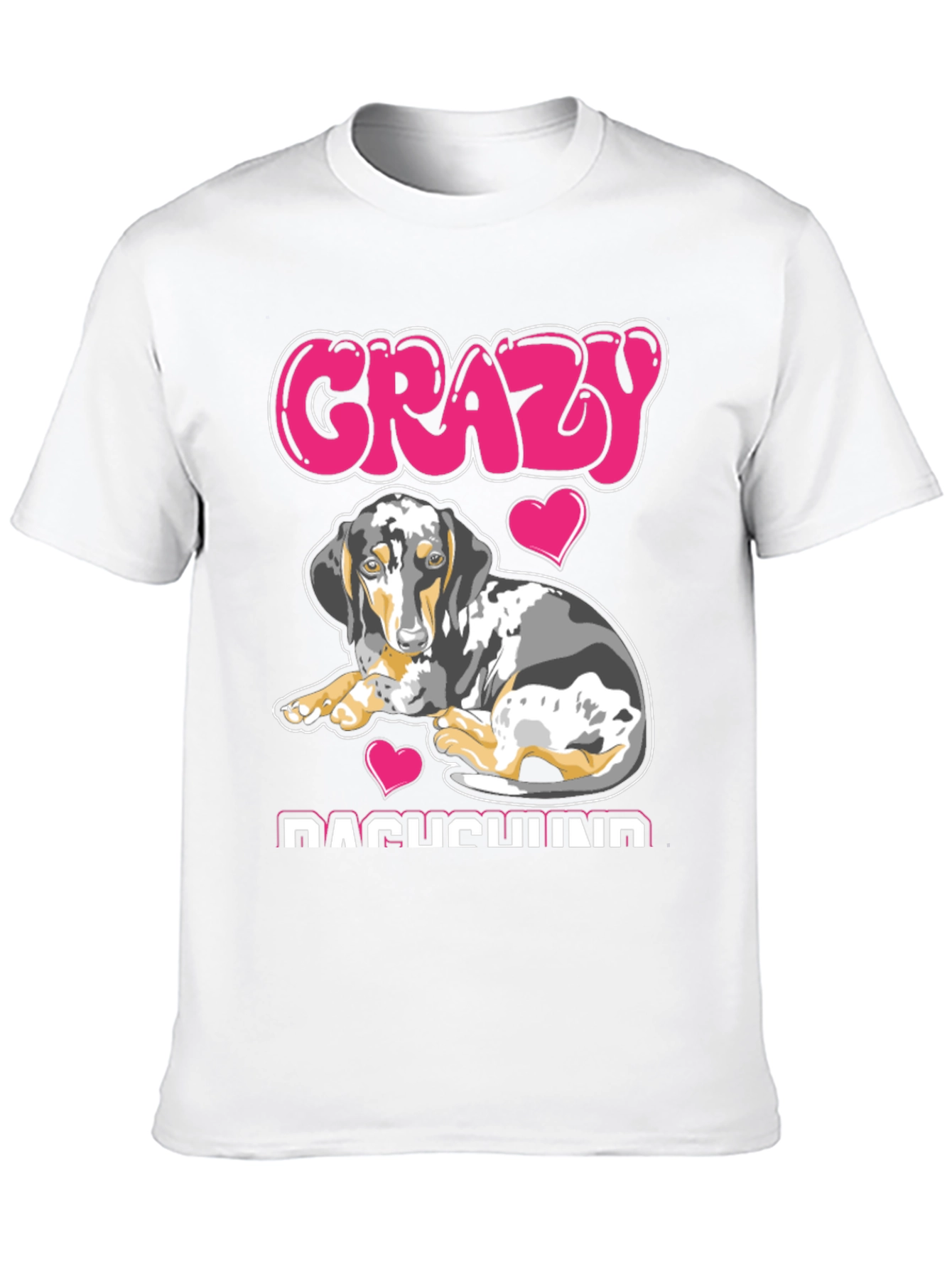 Black Crazy Dachshund T-Shirt - Dog Lover Tee view 10