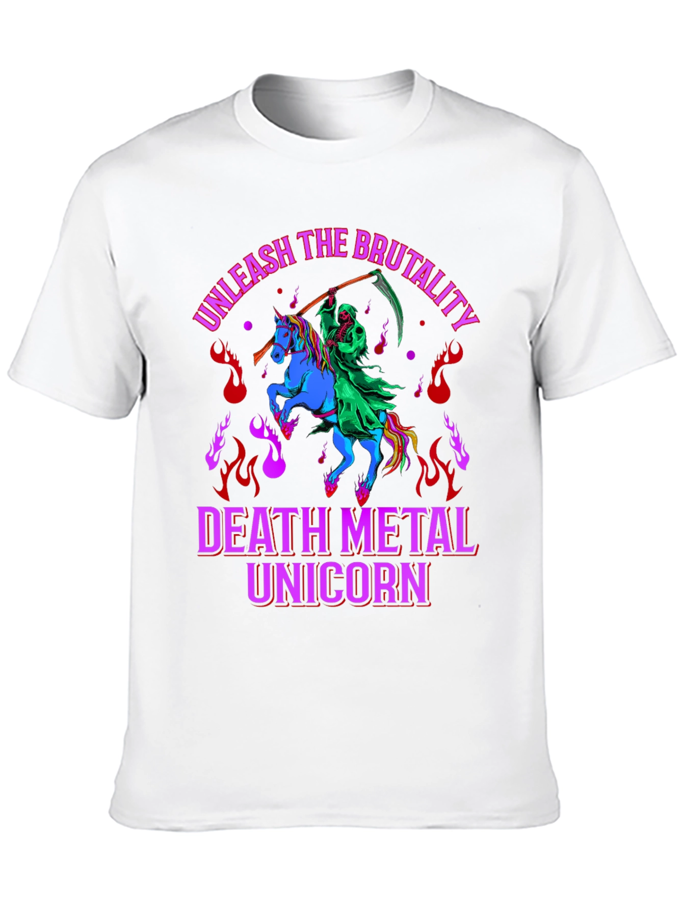 Black Death Metal Unicorn T-Shirt - Unleash the Brutality! view 10
