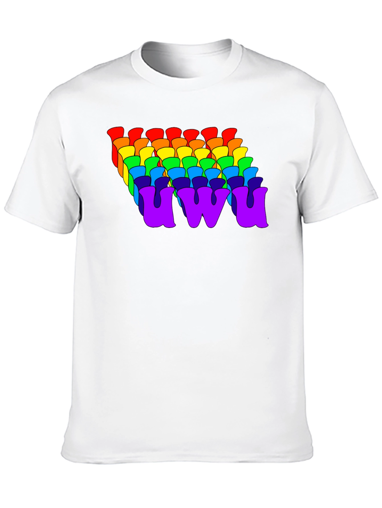 Black Rainbow UWU Graphic Tee - Soft Cotton Comfort view 10