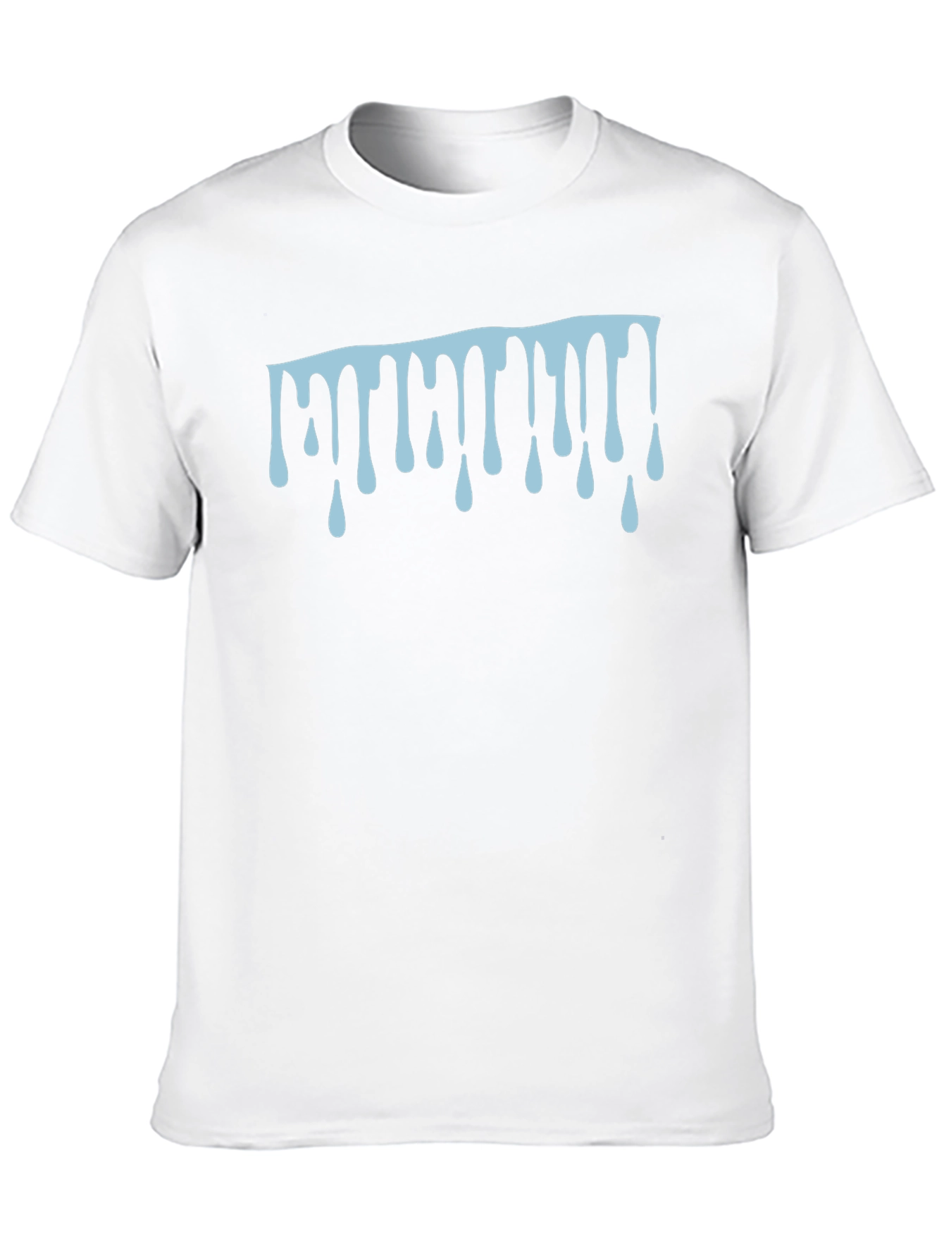 Black Dripping Style T-Shirt - Modern Casual Tee view 10