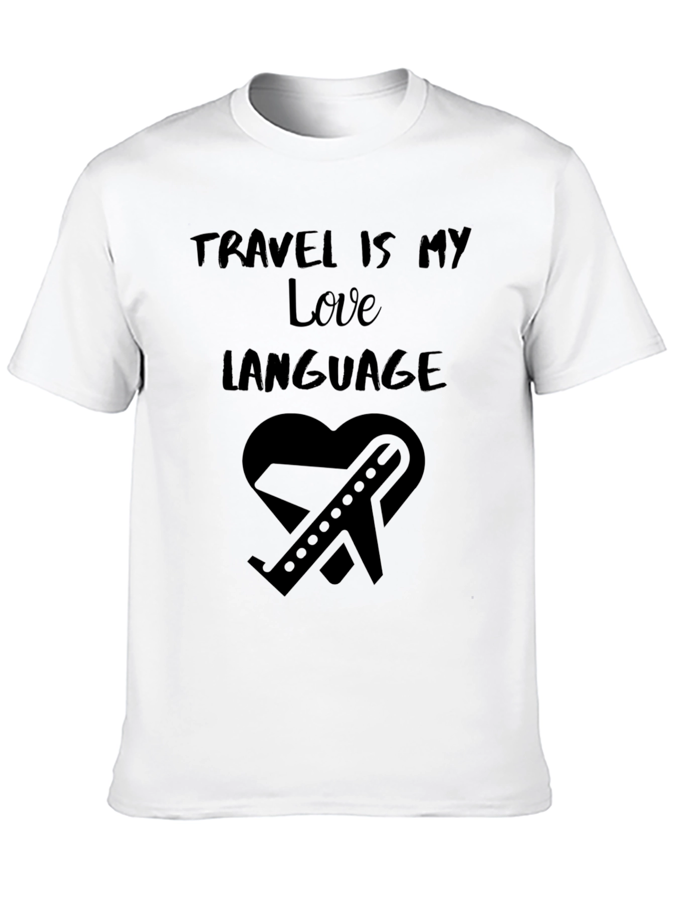 Black Travel is My Love Language Black T-Shirt view 10