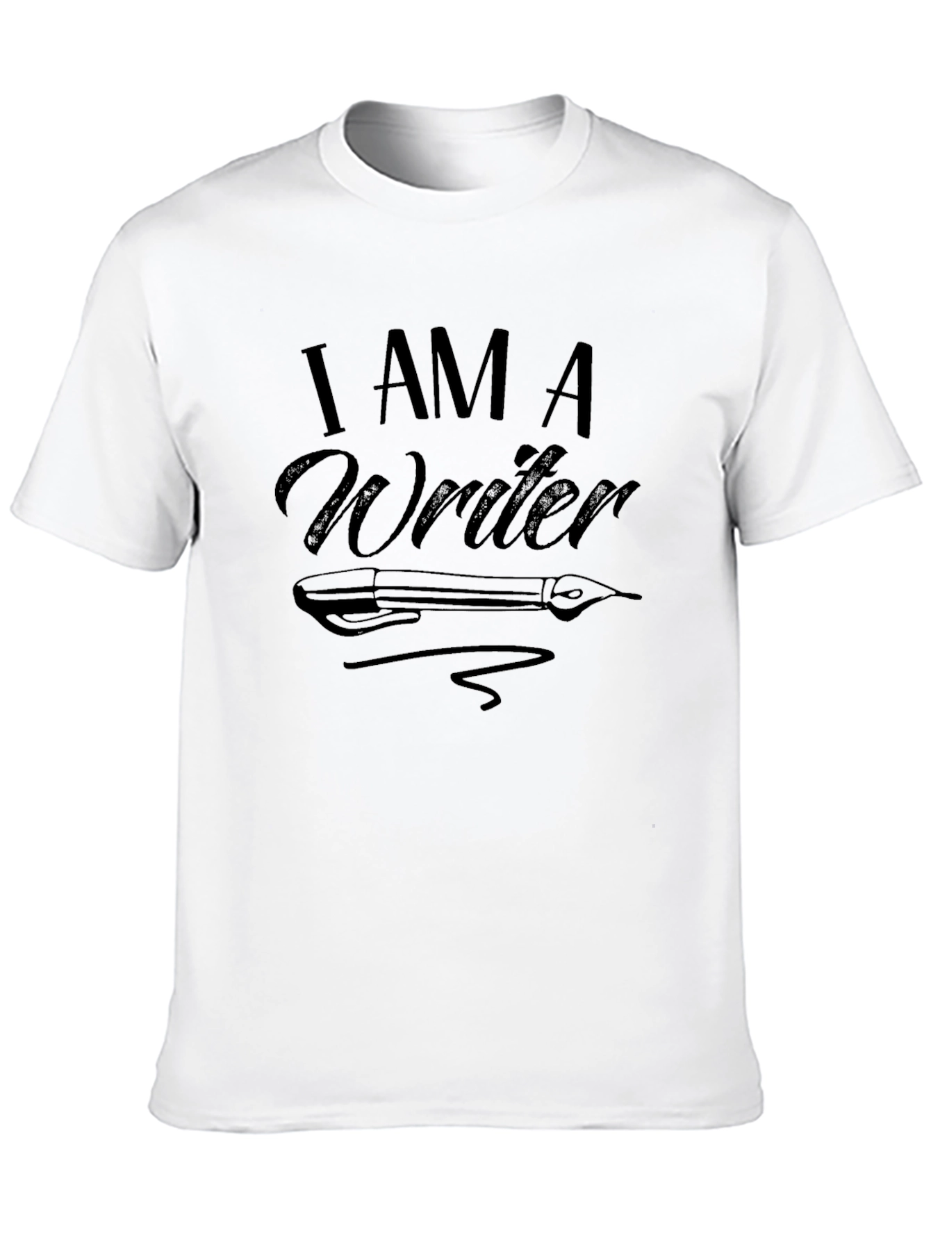 Black I AM A Writer T-Shirt - Black Novelty Tee view 10