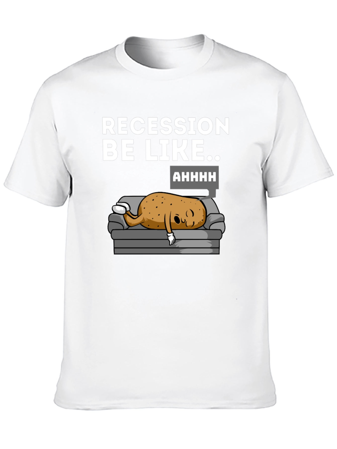 Black Recession Potato T-Shirt - Funny Novelty Tee view 10