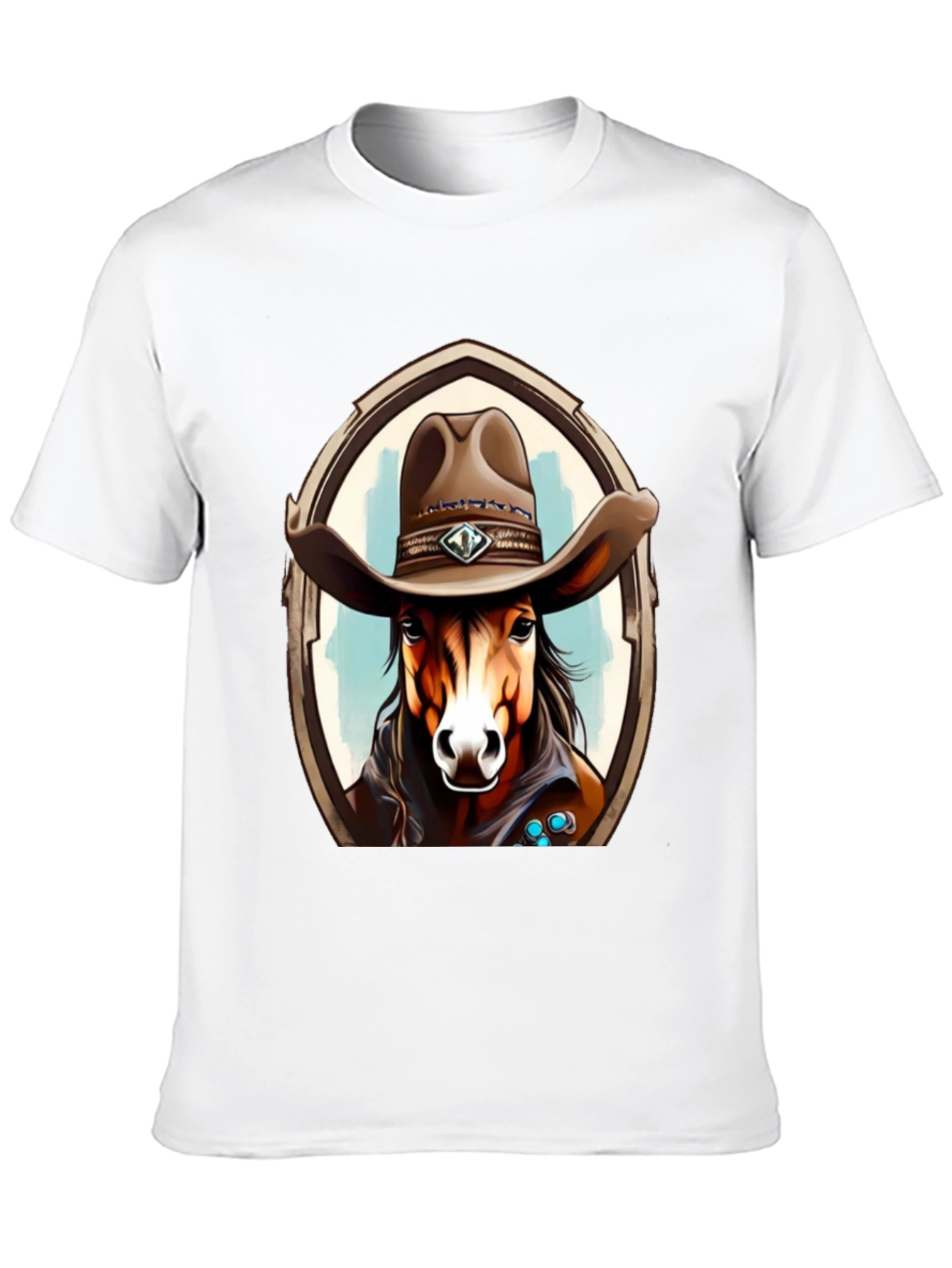 Black Cowboy Horse Graphic Tee - Stylish Western T-Shirt view 10