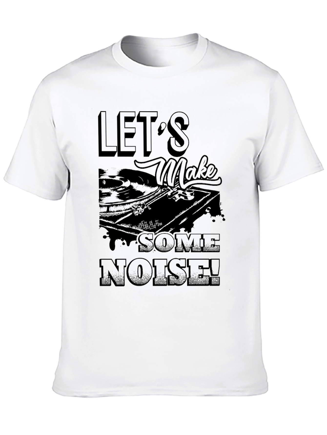 Black Let's Make Some Noise Black T-Shirt view 10