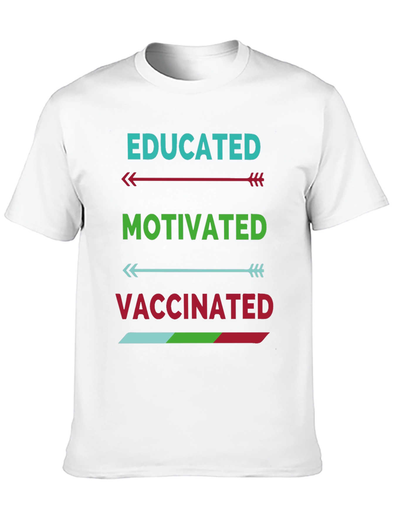 Black Educated Motivated Vaccinated T-Shirt view 10