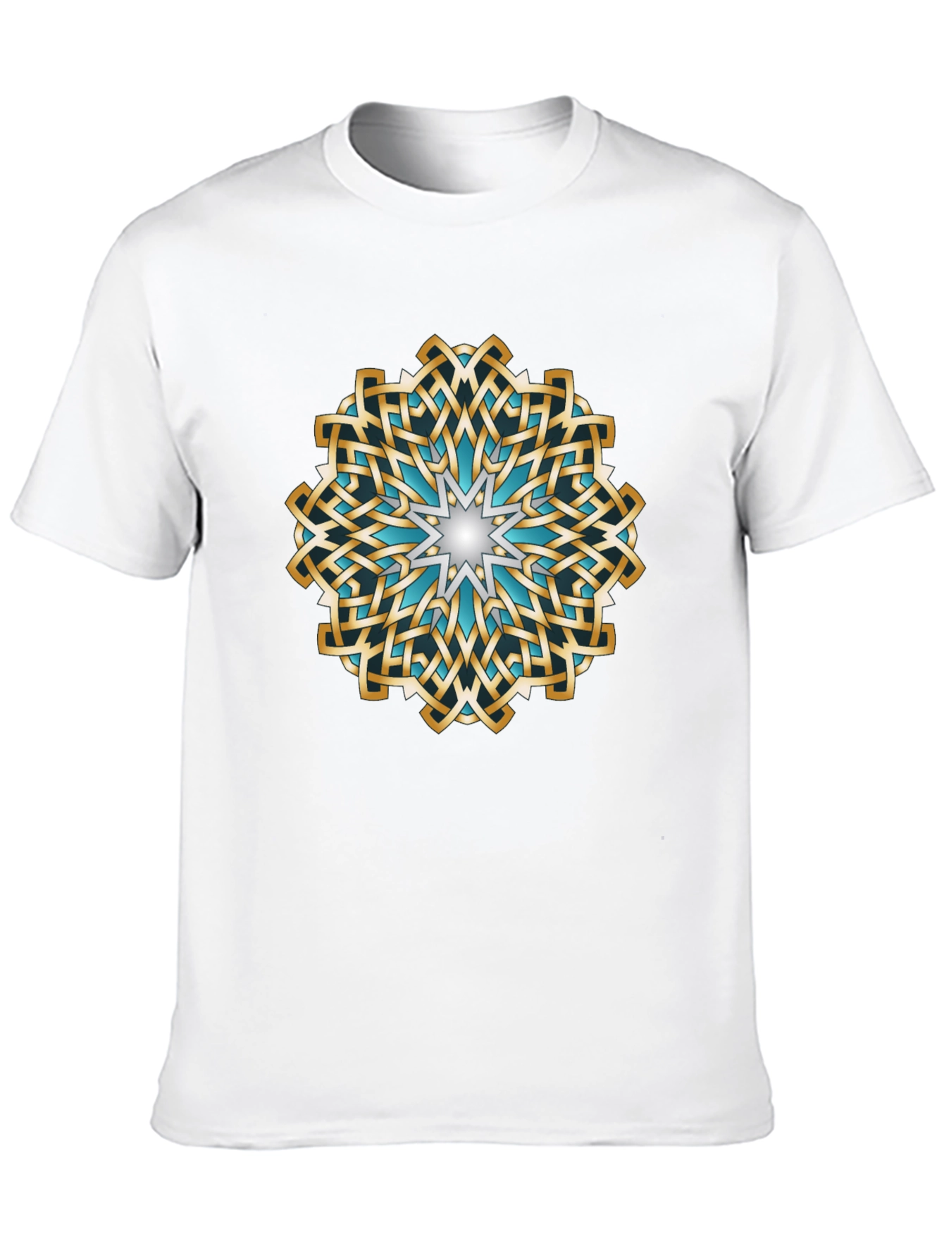 Black Intricate Knotwork Mandala Graphic T-Shirt view 10