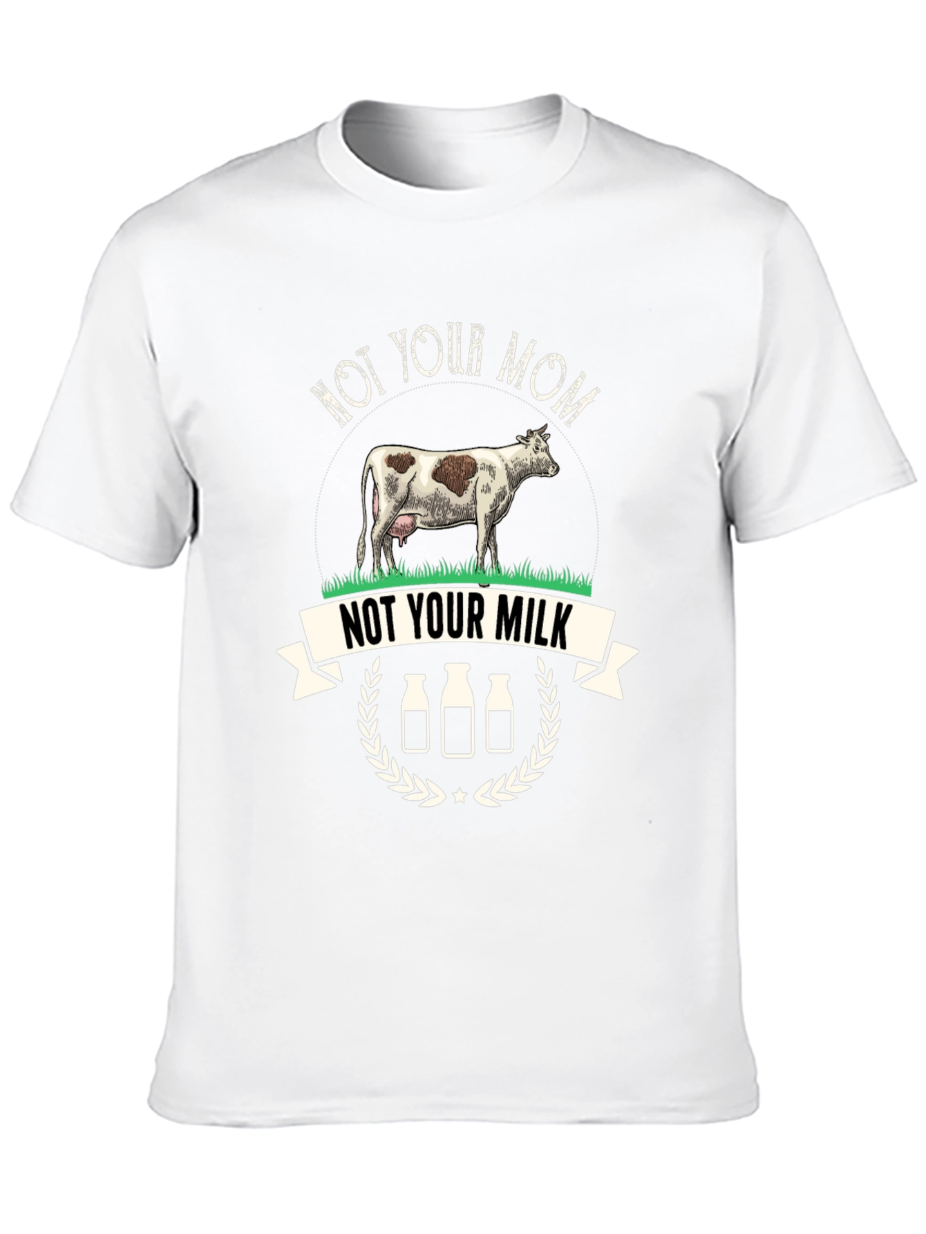 Black Not Your Mom Not Your Milk Novelty T-Shirt view 10