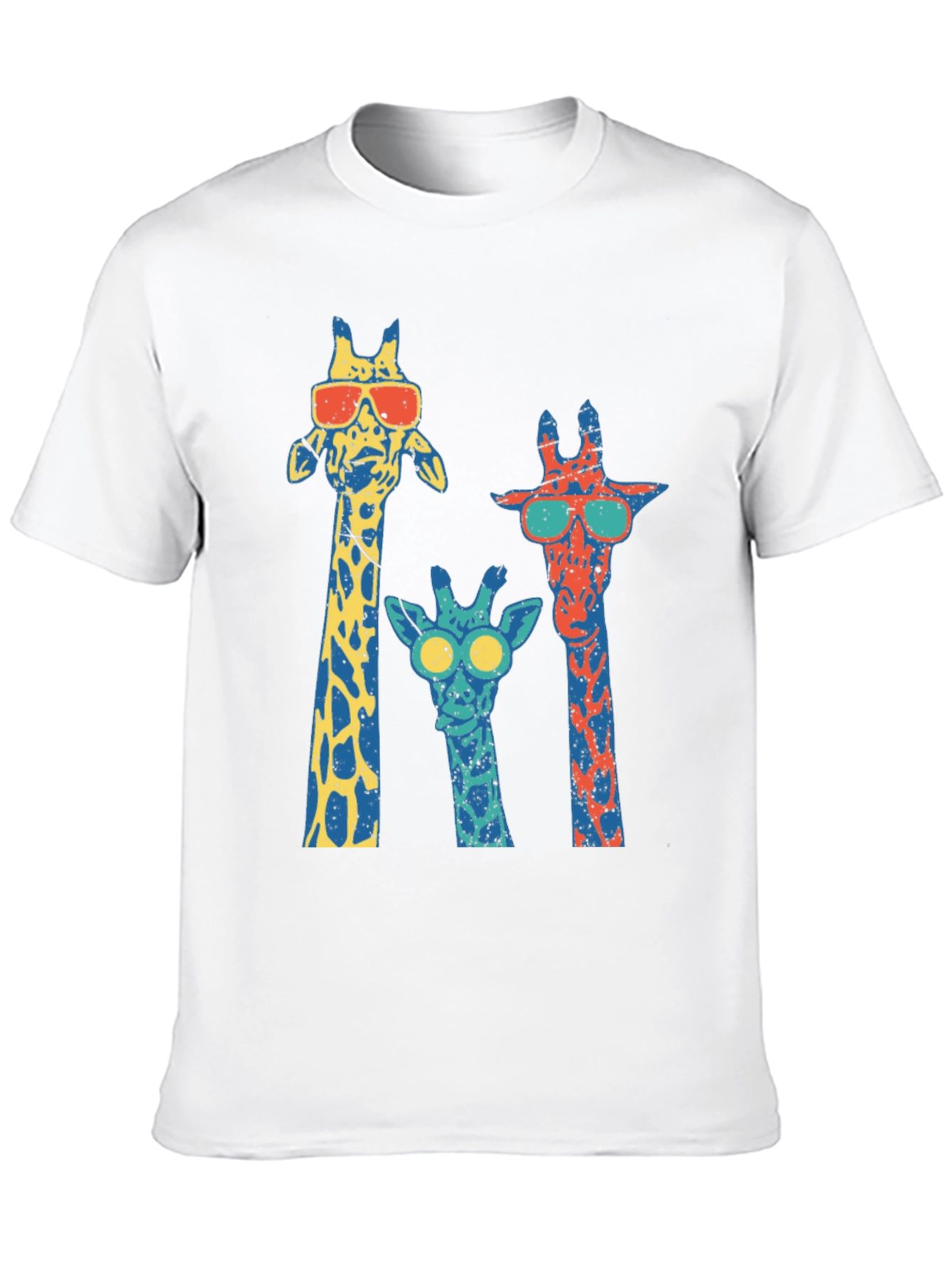 Black Cool Giraffe Crew Neck T-Shirt view 10