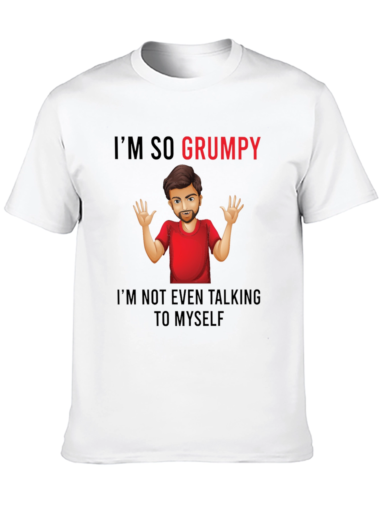Black I'm So Grumpy Graphic Tee - Black view 10