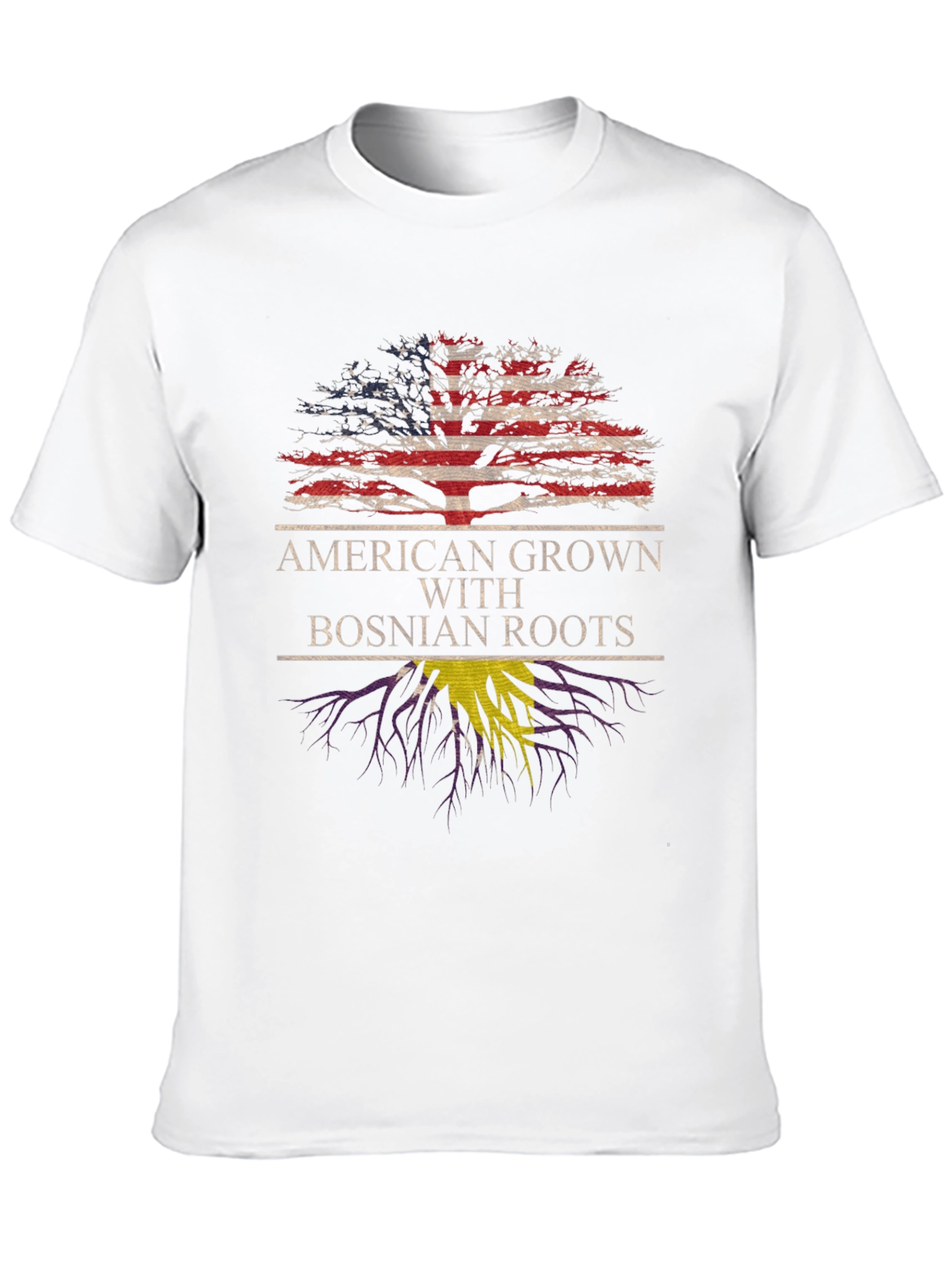 Black American Grown Bosnian Roots T-Shirt view 10
