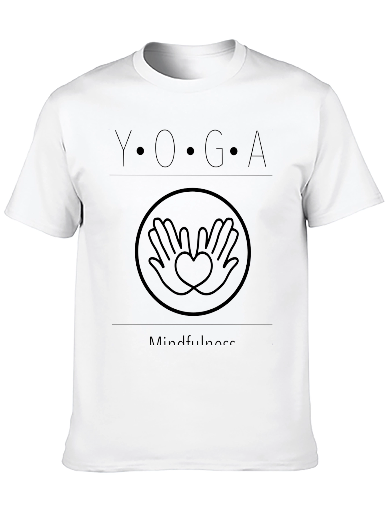 Black Yoga Mindfulness T-Shirt Black Cotton Blend view 10