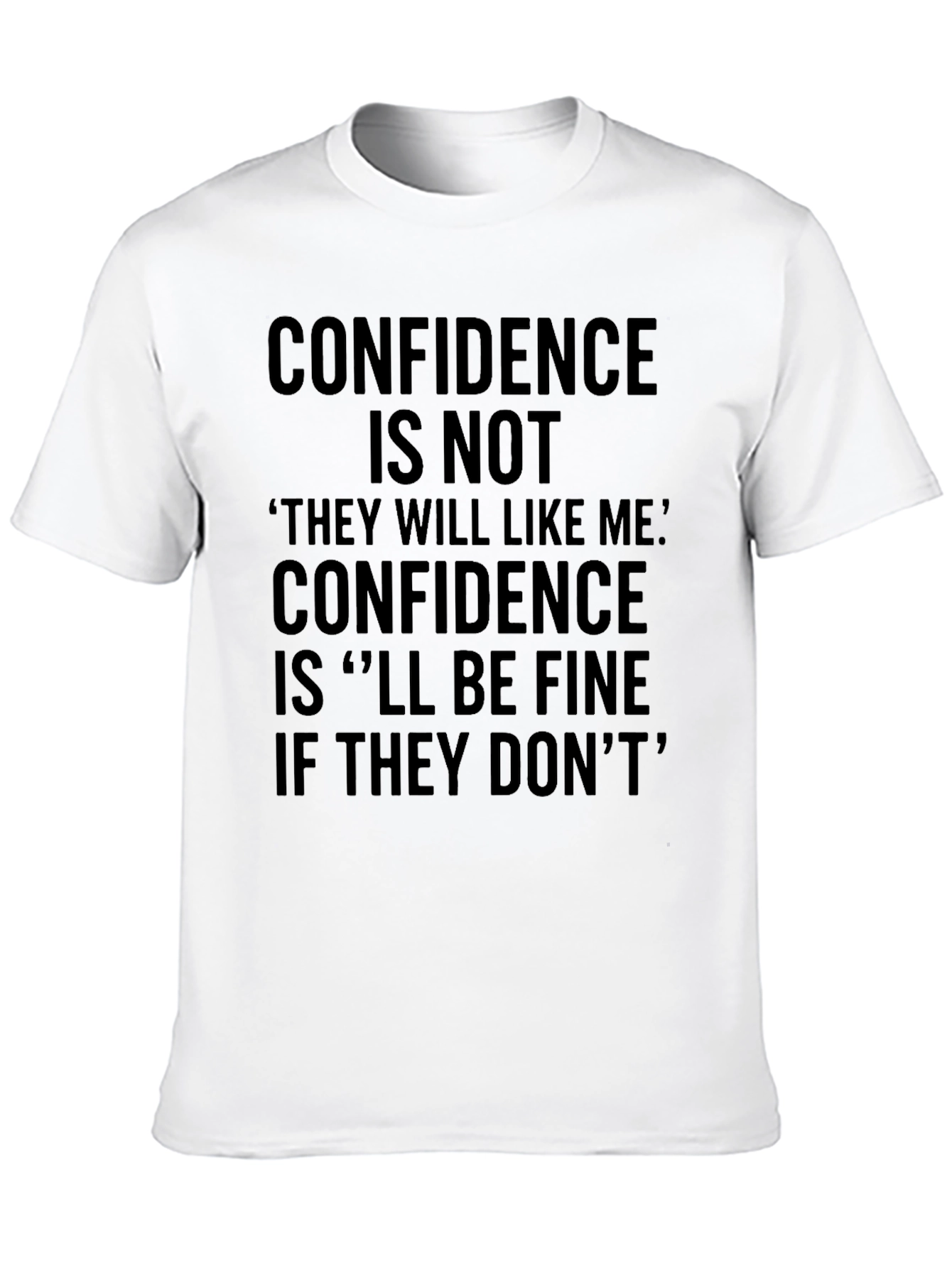 Black Confidence Graphic Black T-Shirt - Inspirational Slogan Tee view 10