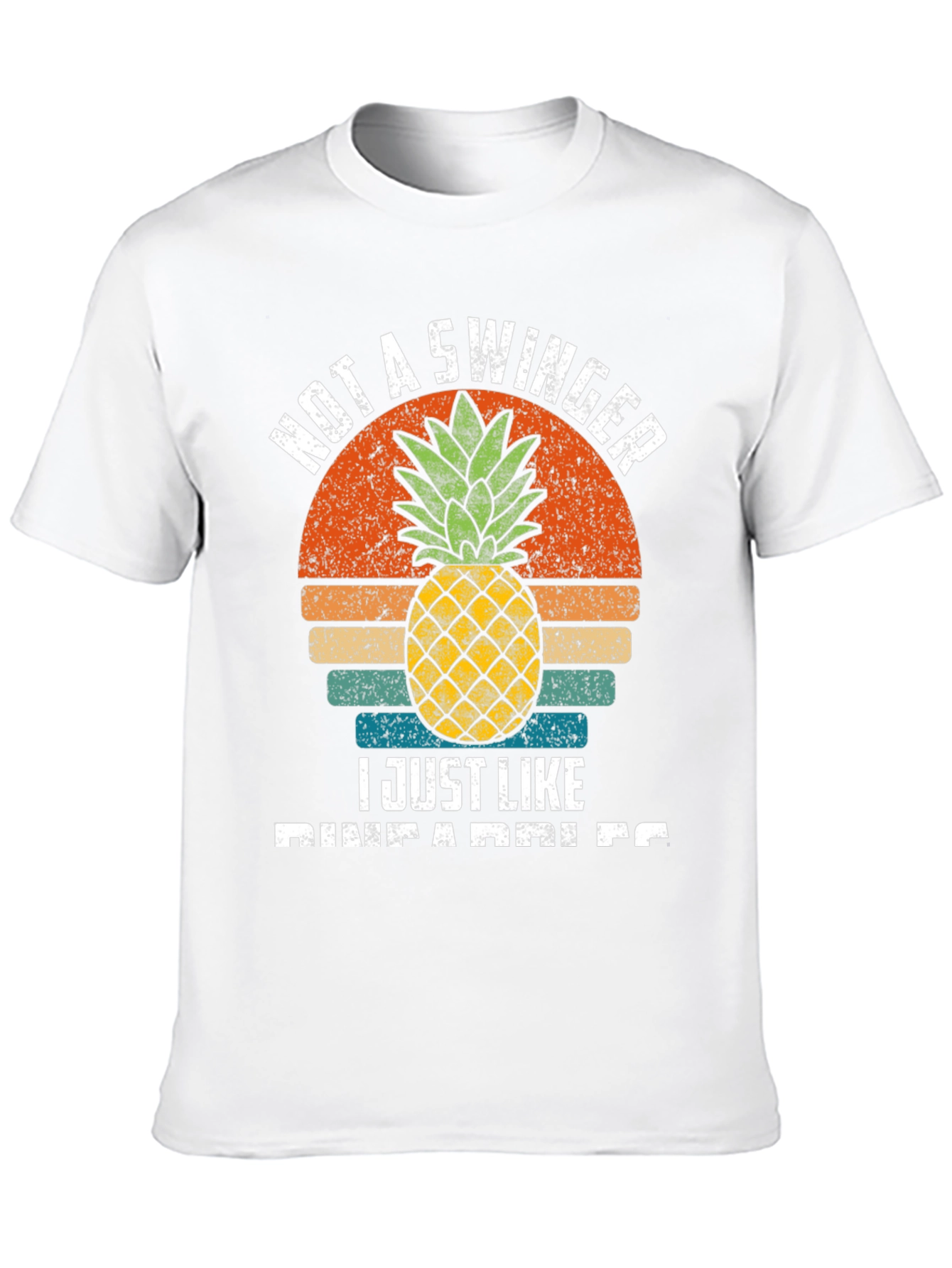 Black Funny Pineapple Lover T-Shirt - Not A Swinger view 10