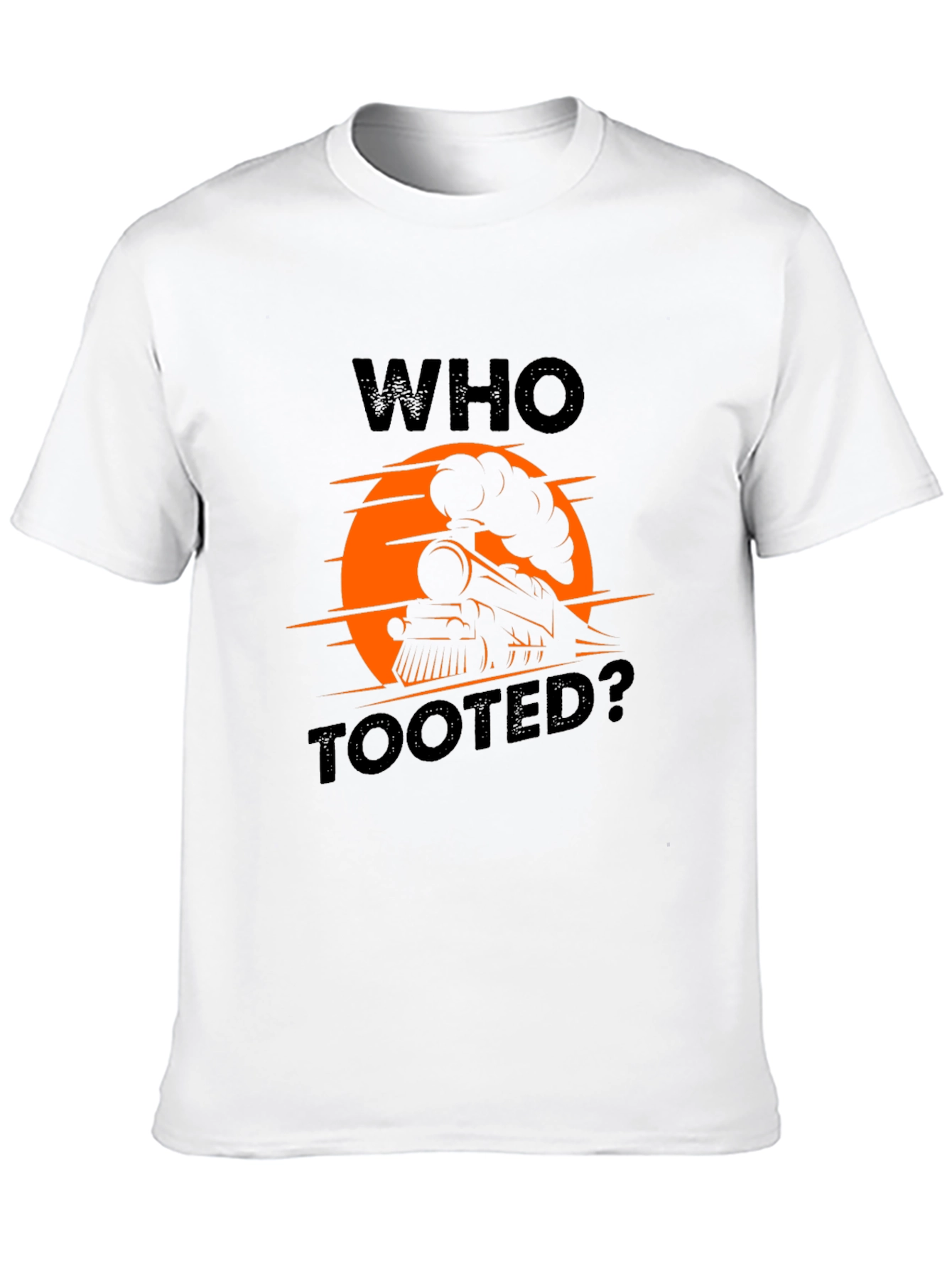 Black Who Tooted? Train Graphic T-Shirt view 10