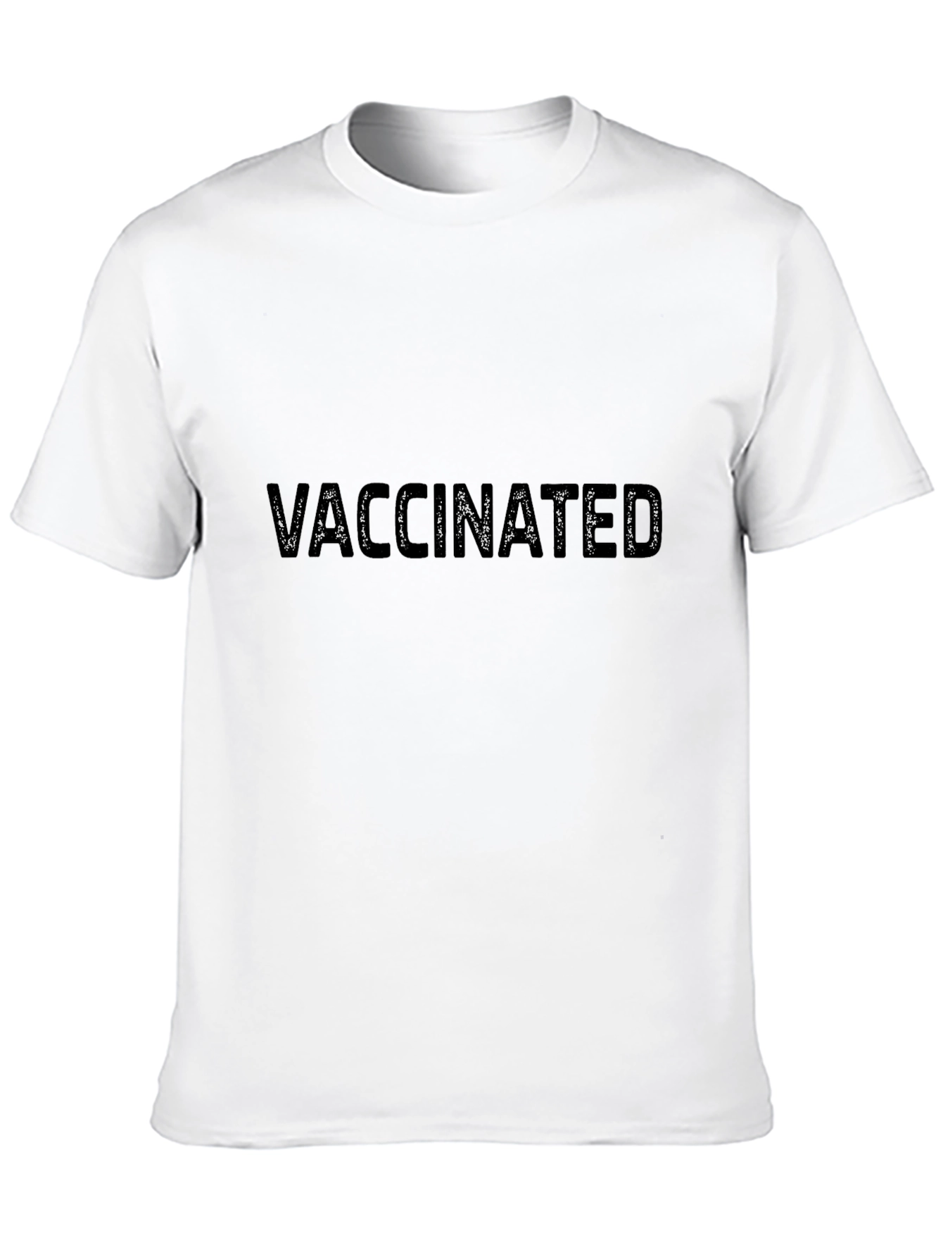 Black Vaccinated Black T-Shirt view 10