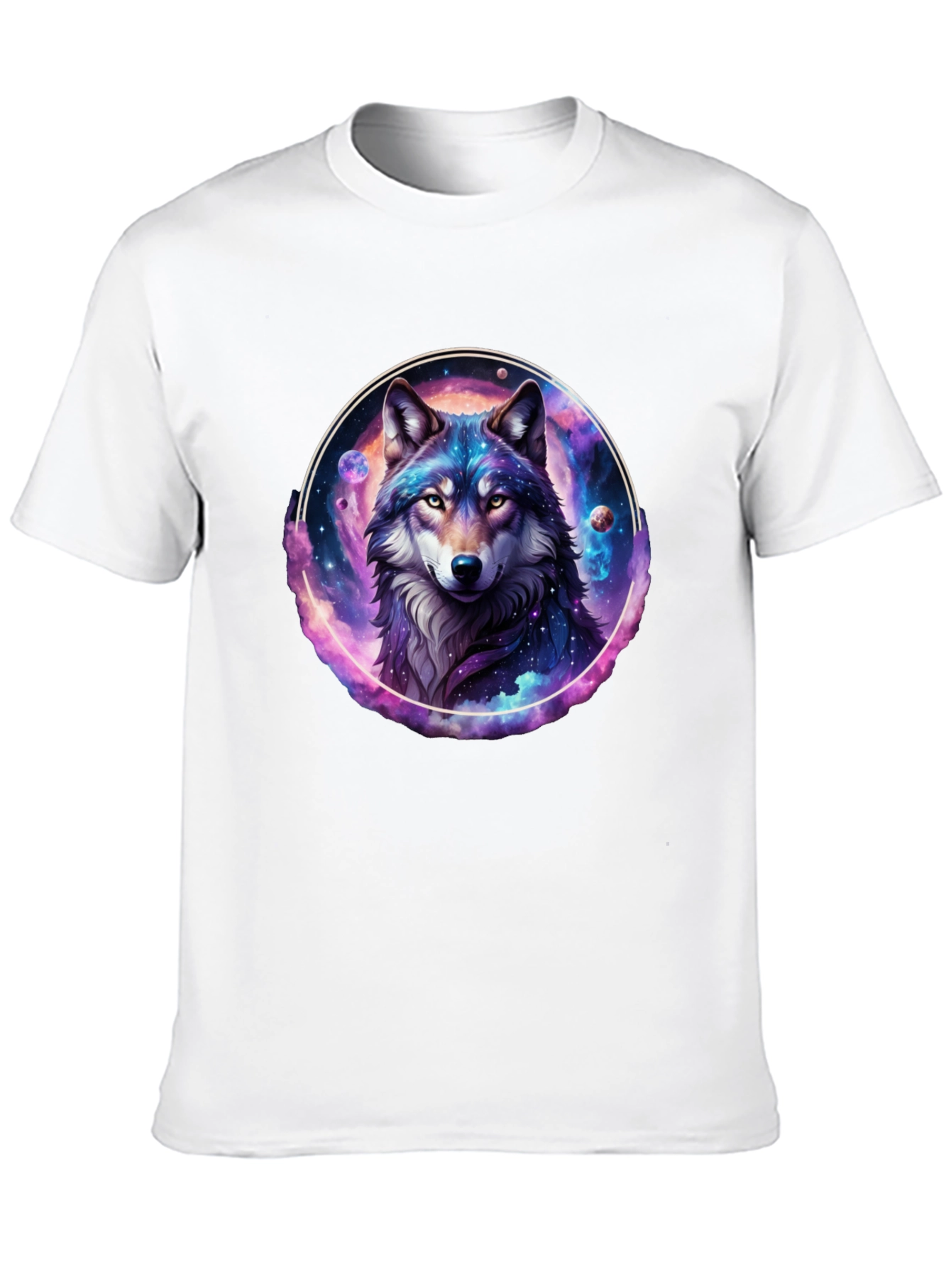 Black Cosmic Wolf Graphic Tee - Black T-Shirt view 10