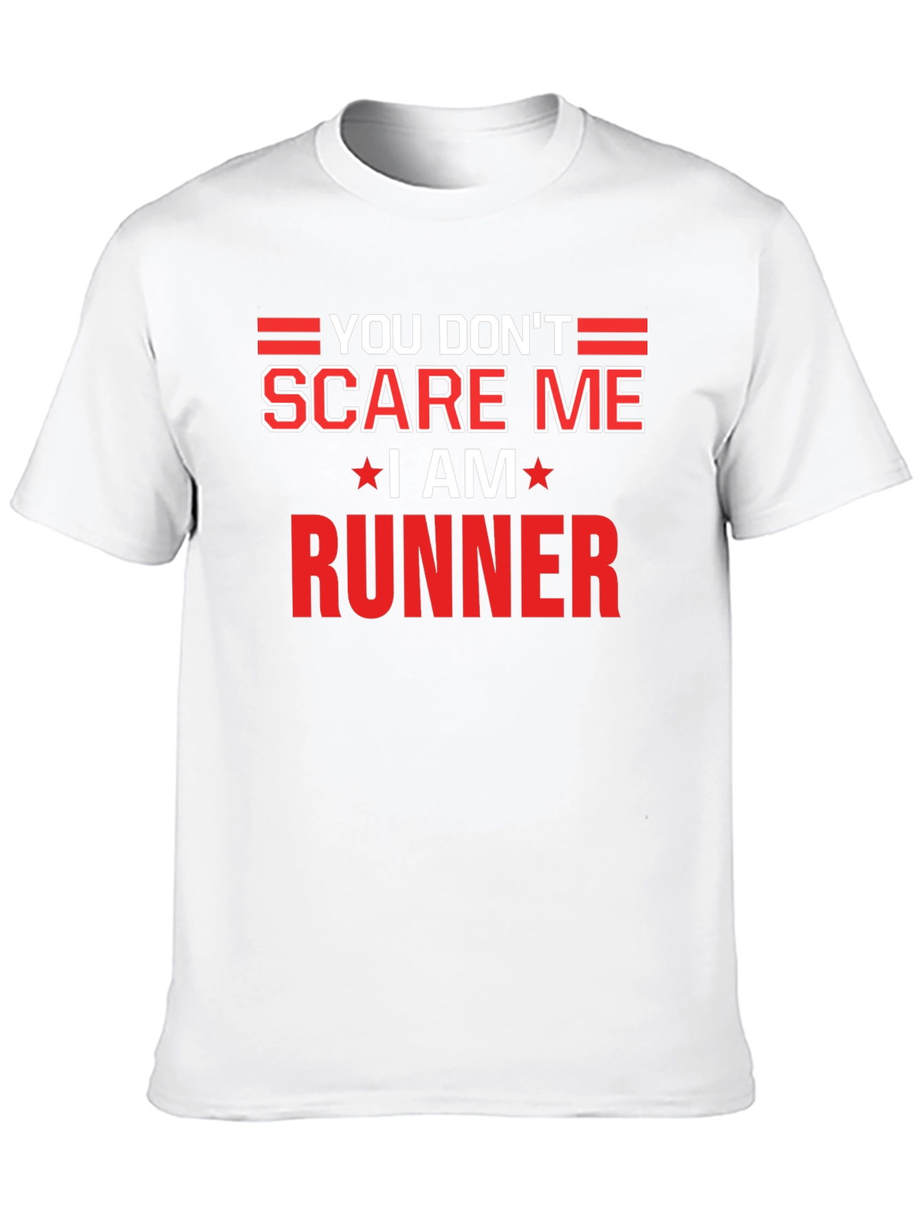 Black You Don't Scare Me I Am a Runner T-Shirt view 10