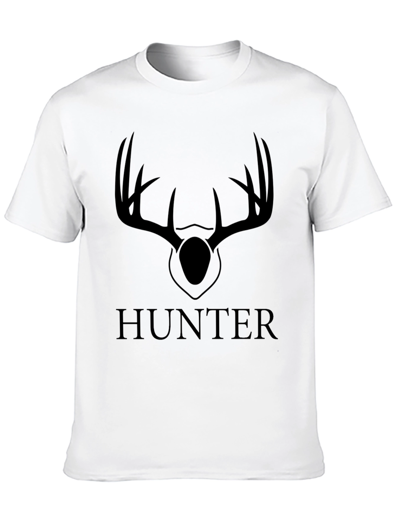 Black Hunter Antler Graphic Tee - Men's Black T-Shirt view 10