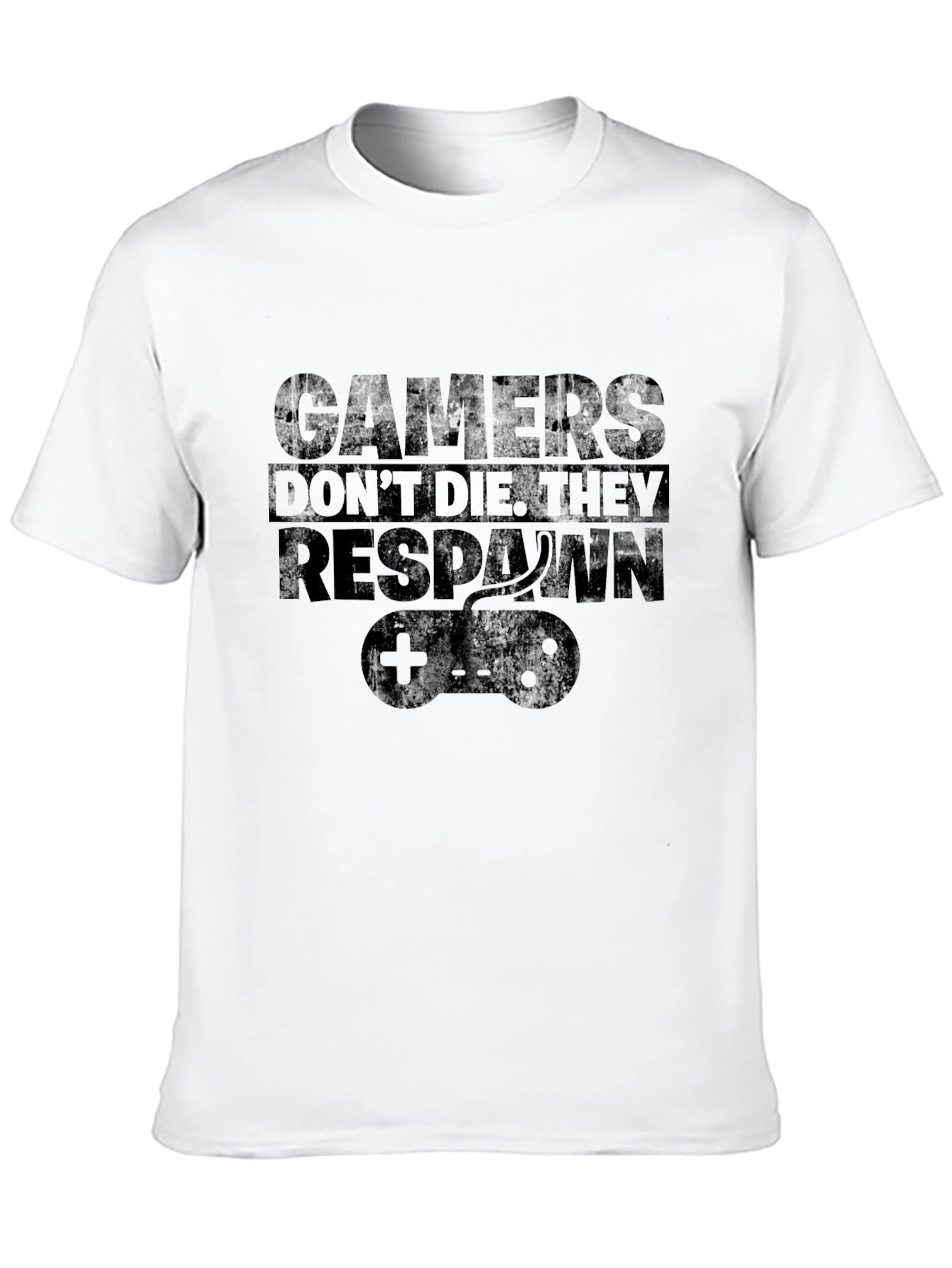 Black Gamers Don't Die They Respawn Graphic T-Shirt view 10