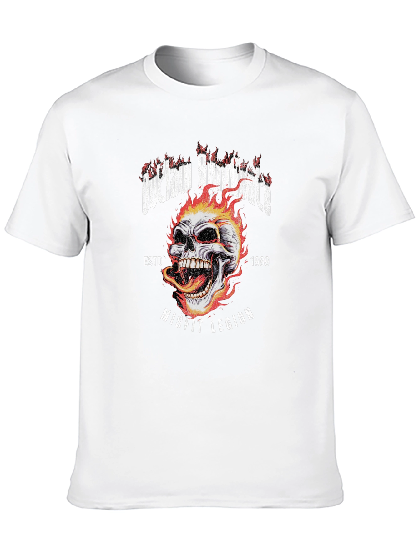 Black Outlaw Syndicate Graphic T-Shirt - Misfit Legion Skull view 10