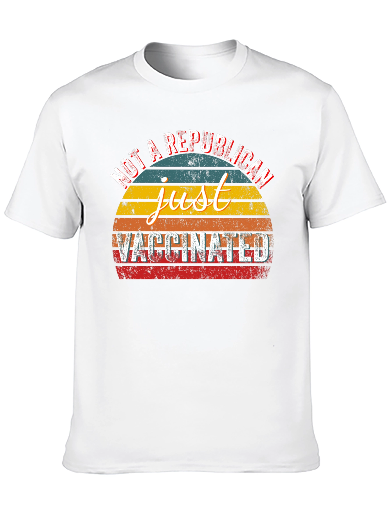 Black Just Vaccinated Graphic Tee - Not a Republican T-Shirt view 10