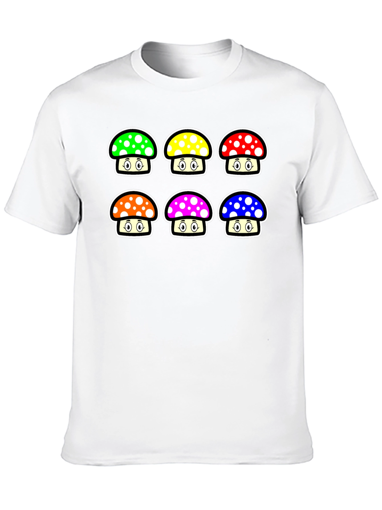 Black Mushroom T-Shirt - Fun Colorful Design view 10