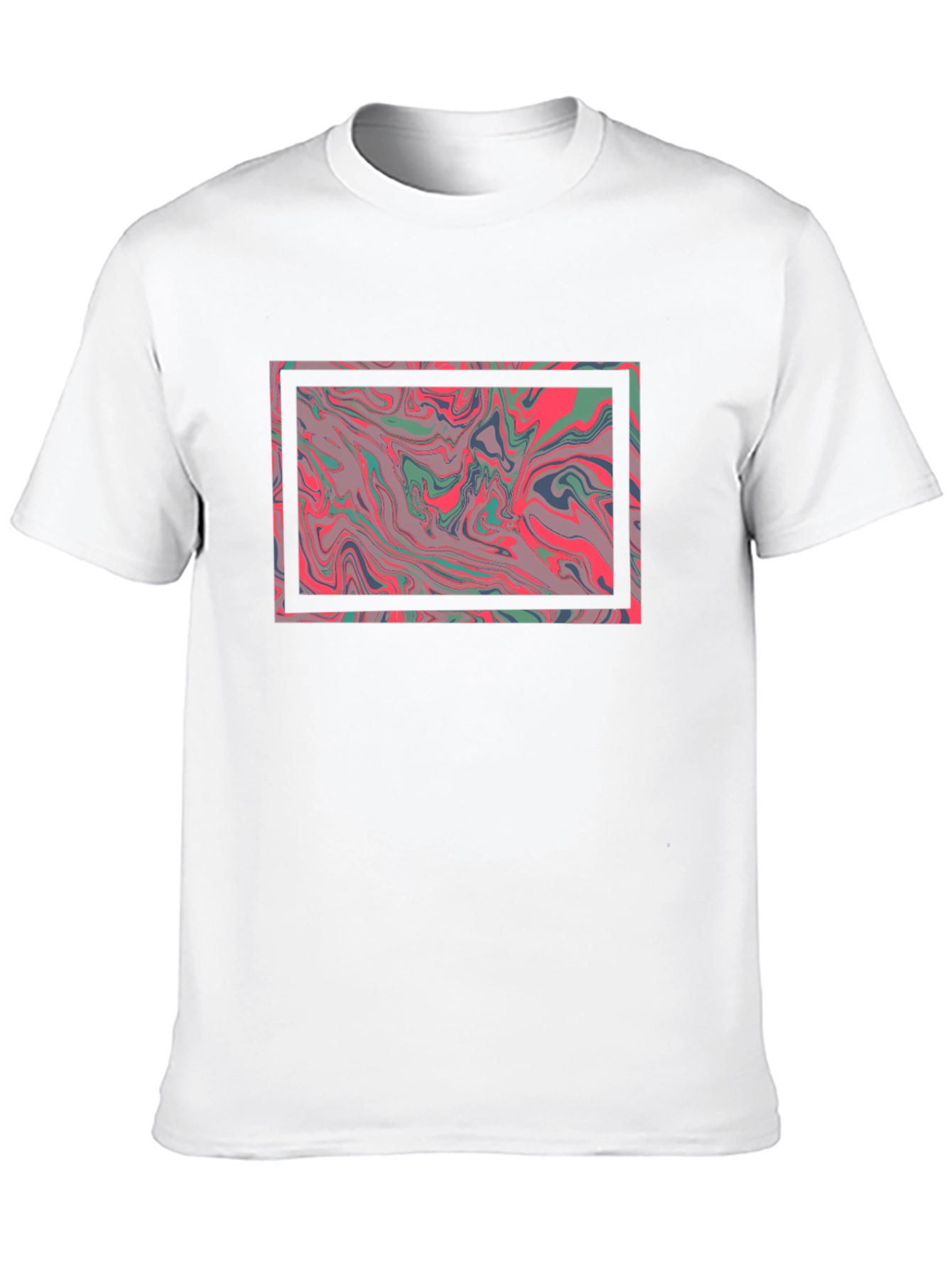 Abstract Marble Graphic Tee - Stylish Black T-Shirt - 10