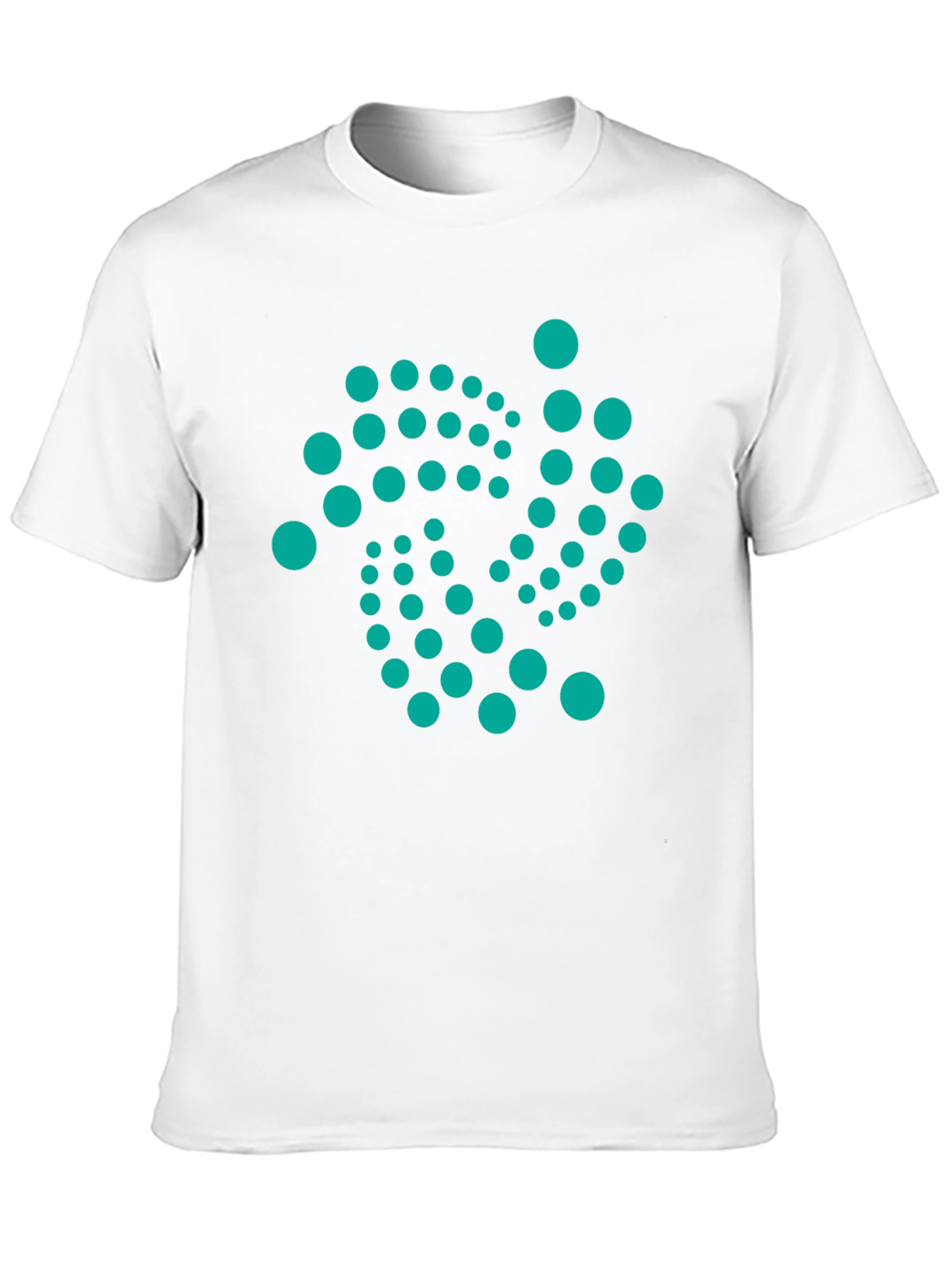 Black Abstract Dot Design Black T-Shirt view 10