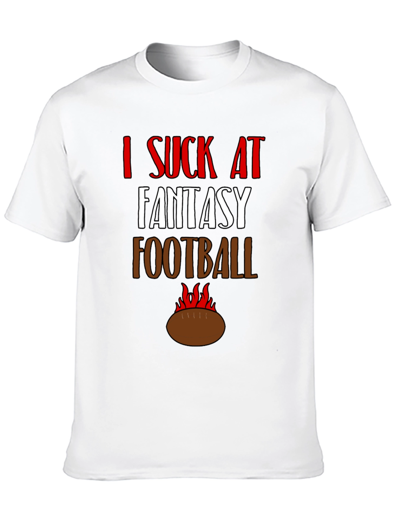 Black I Suck at Fantasy Football Graphic Tee view 10