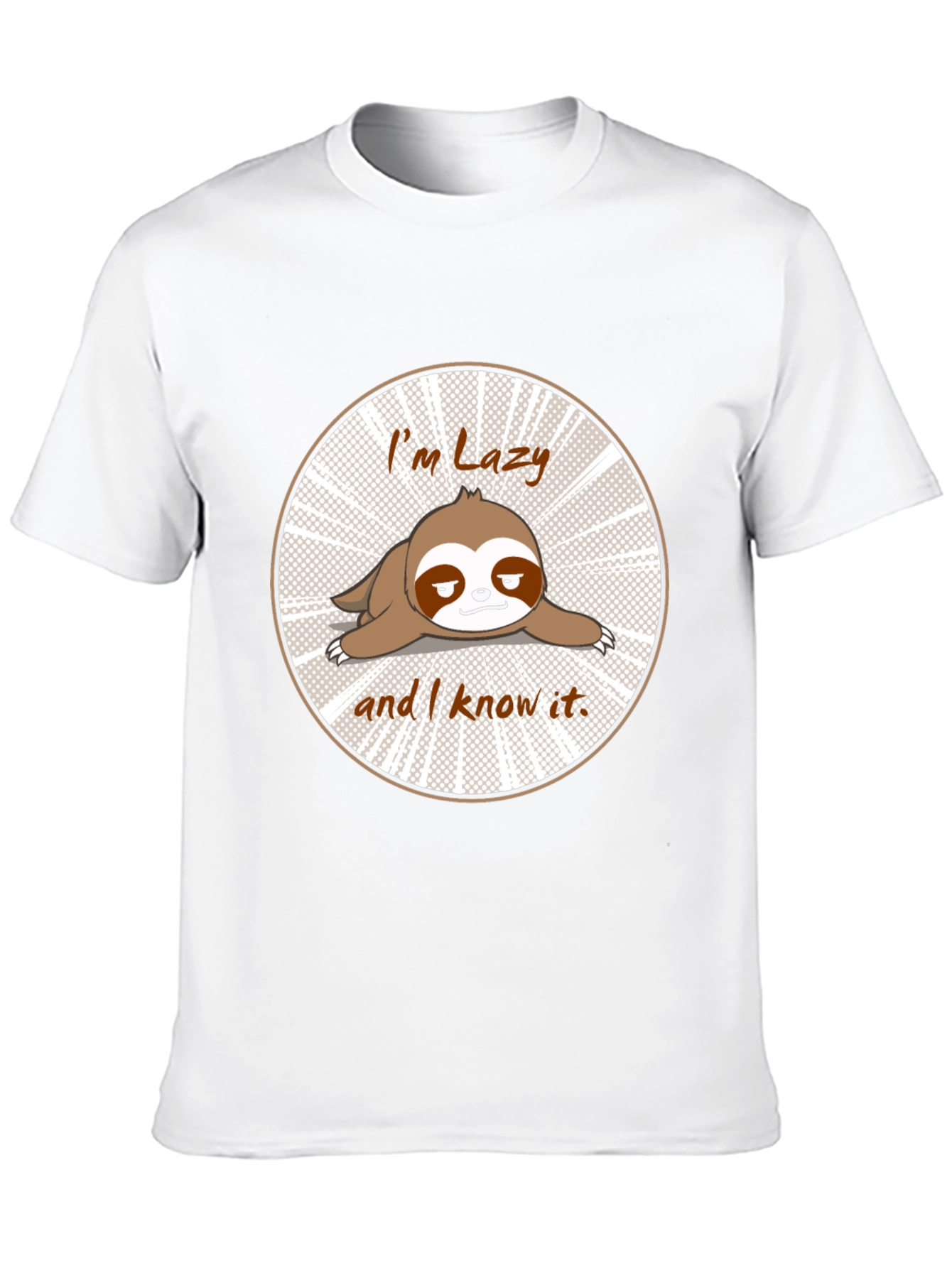 Black Lazy Sloth T-Shirt Funny Graphic Tee view 10
