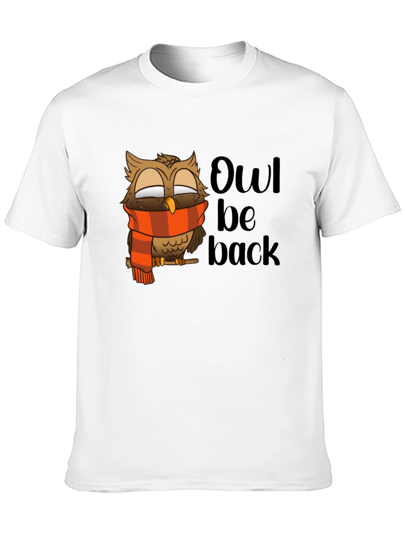 Black Owl Be Back Graphic T-Shirt - Cute Bird Pun Tee view 10
