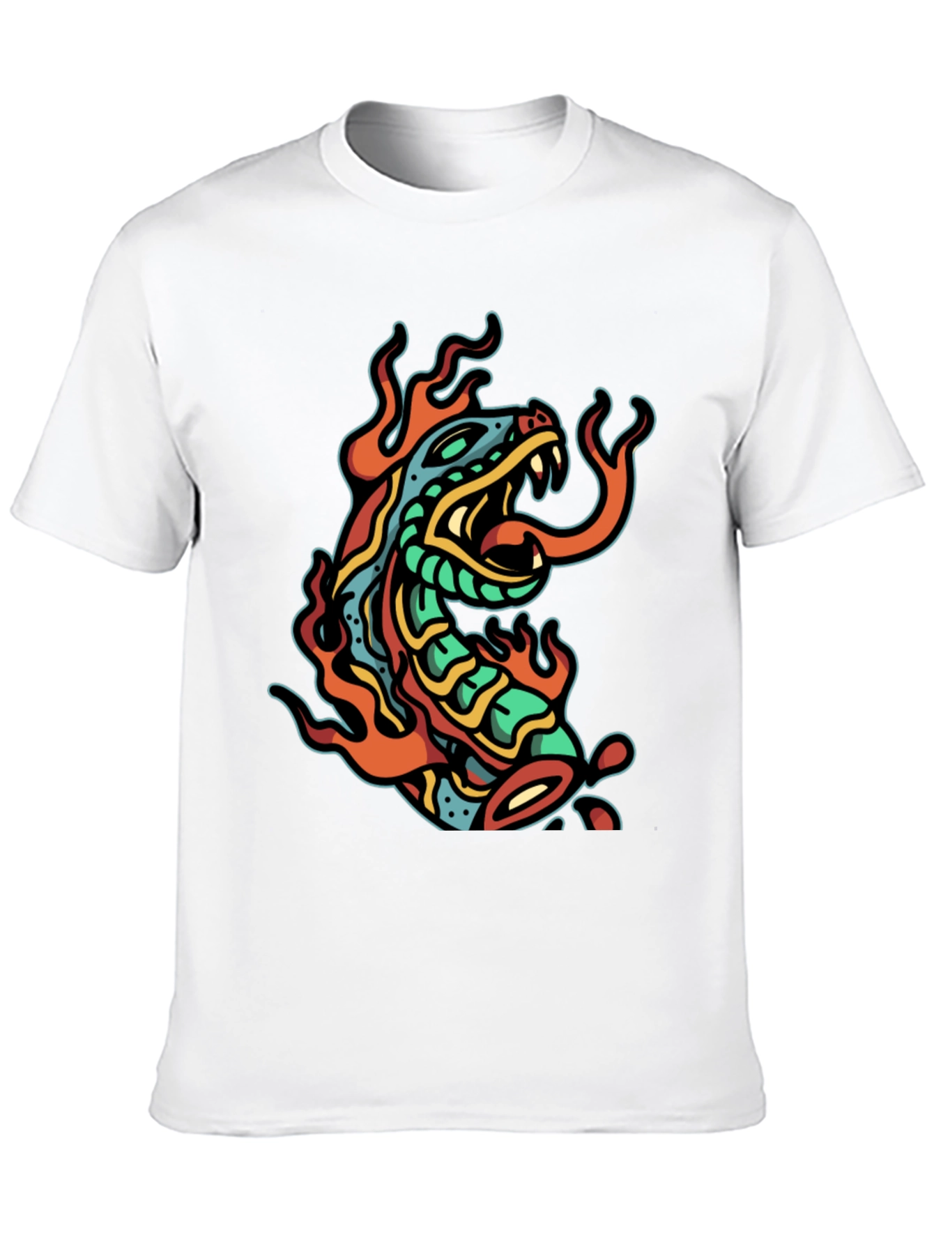 Black Snake Fire Graphic Tee view 10