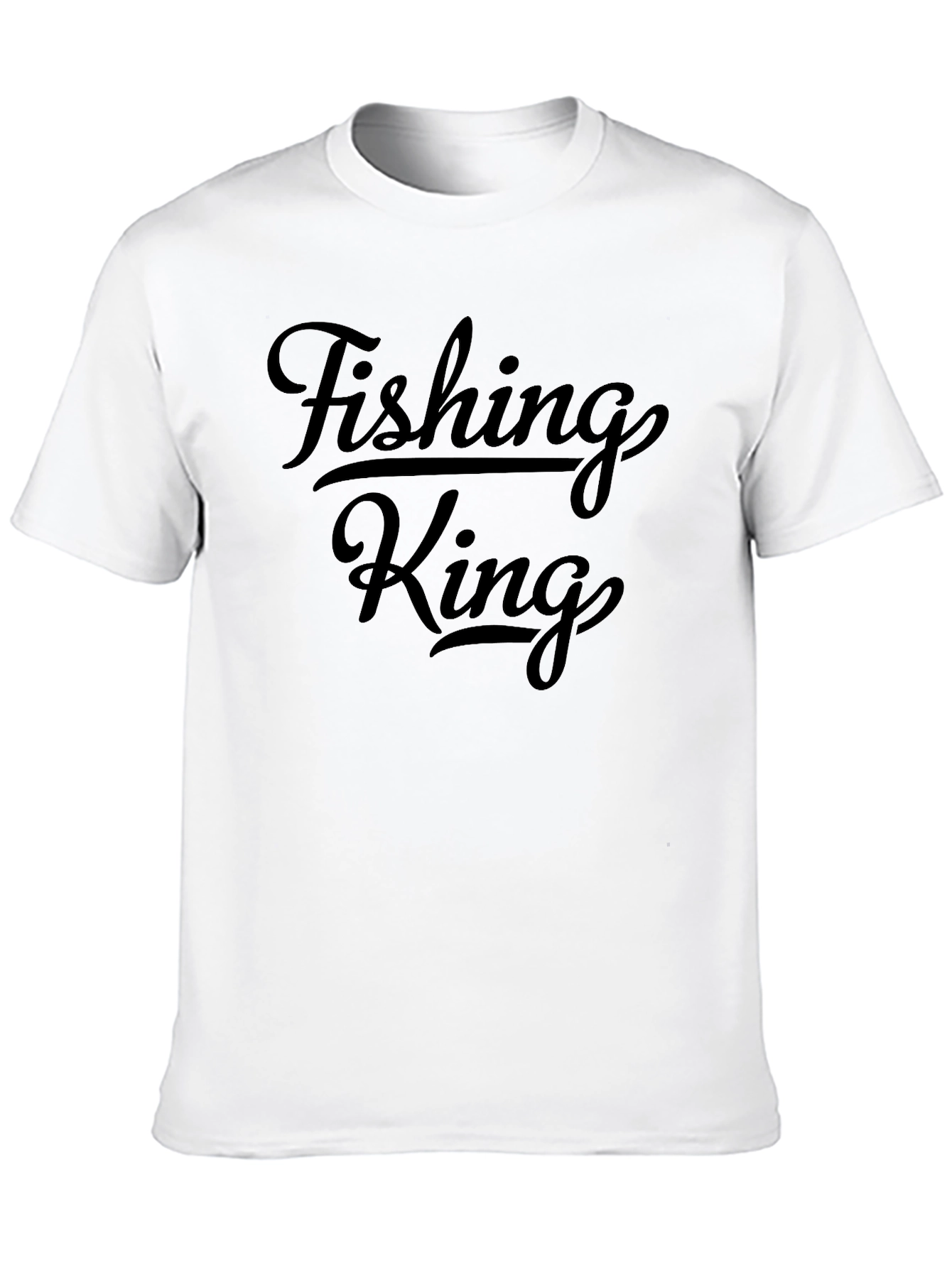 Black Fishing King Graphic Tee - Men's Black T-Shirt view 10