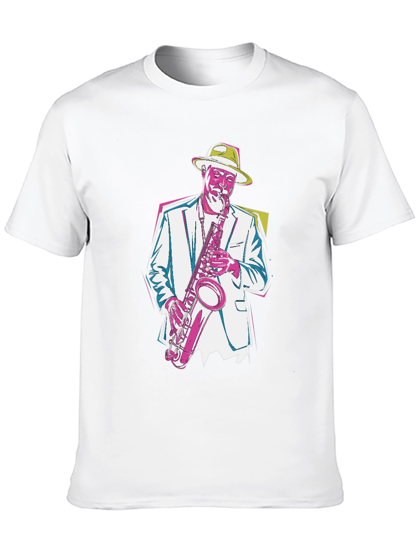 Black Jazz Saxophone Graphic T-Shirt - Cool Music Tee view 10