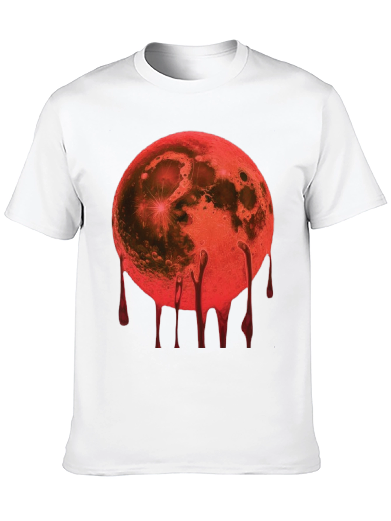 Black Blood Moon Graphic Tee - Men's Black T-Shirt view 10