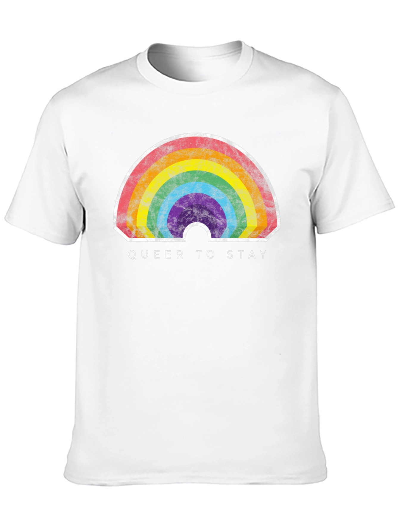 Black Queer to Stay Rainbow Graphic Tee view 10