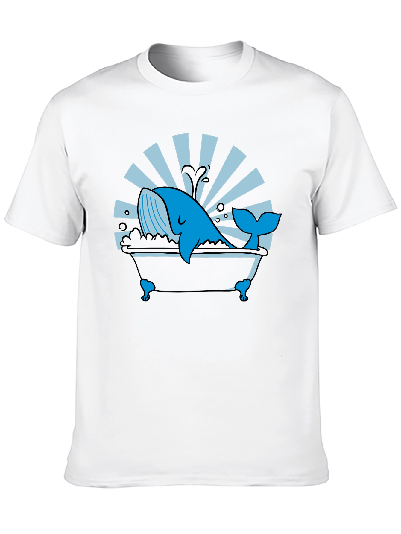 Black Whale in Tub T-Shirt view 10