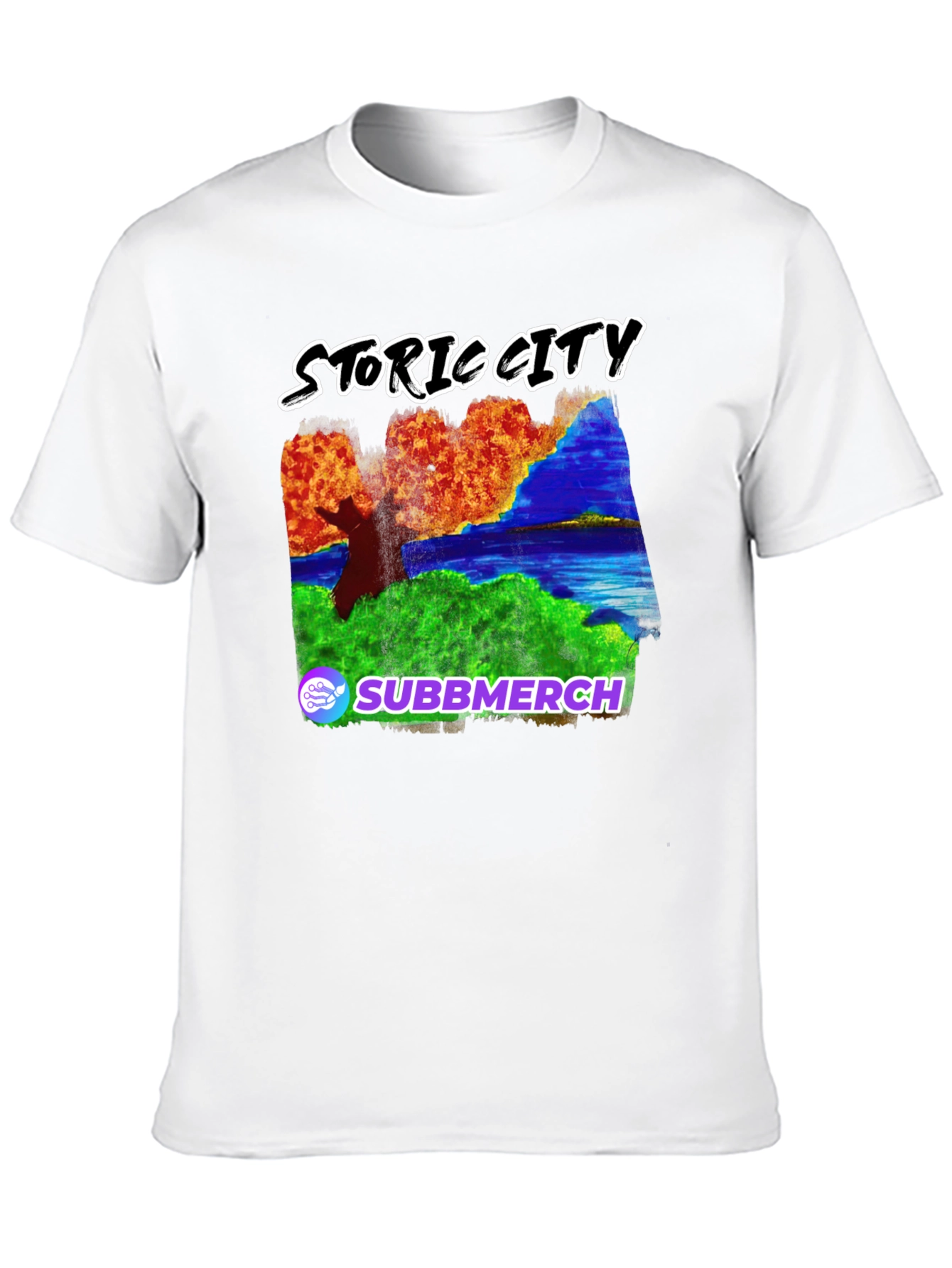 Black Storic City Black Graphic Tee view 10