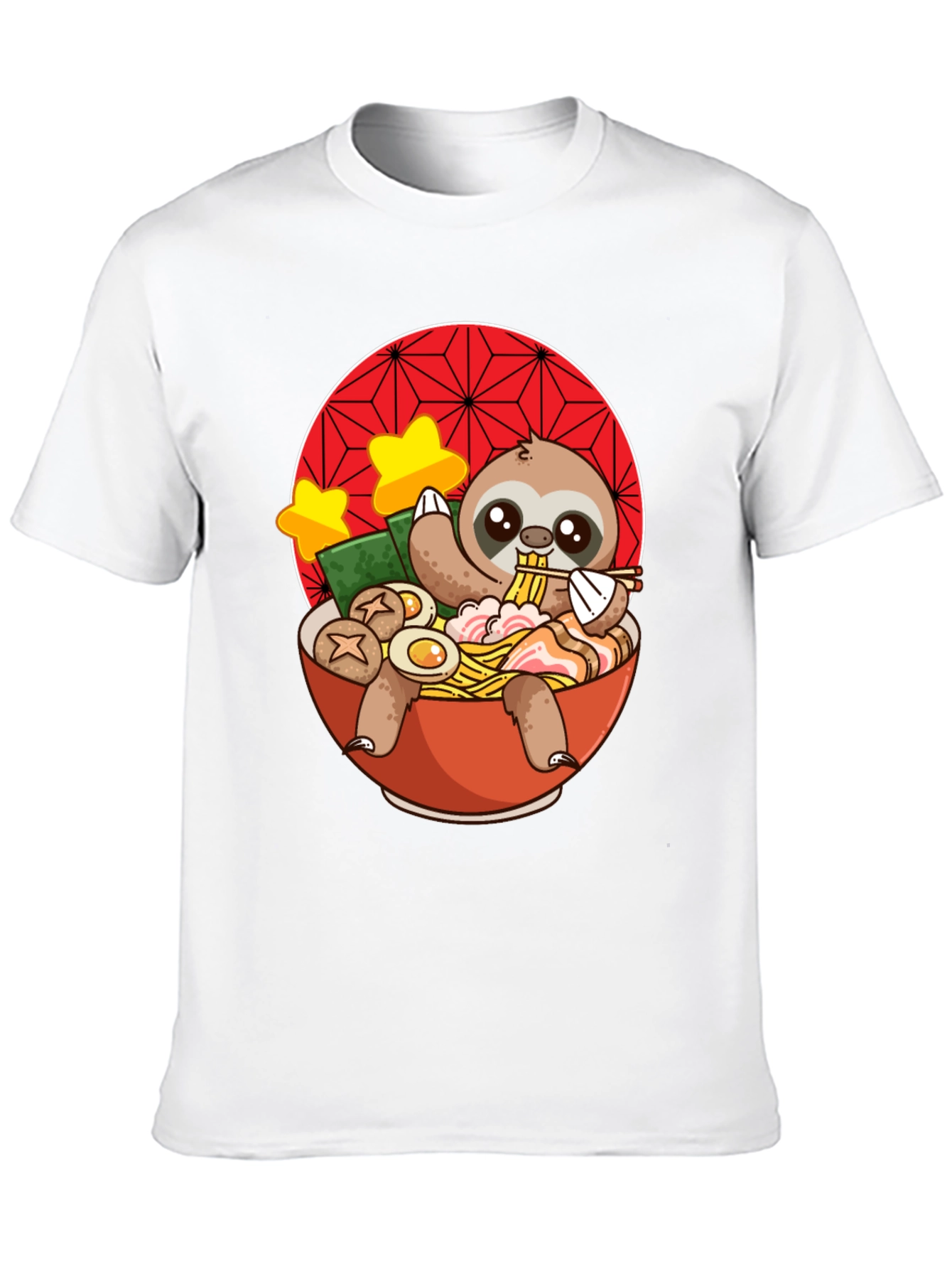 Black Sloth Ramen T-Shirt - Cute Japanese Noodles view 10