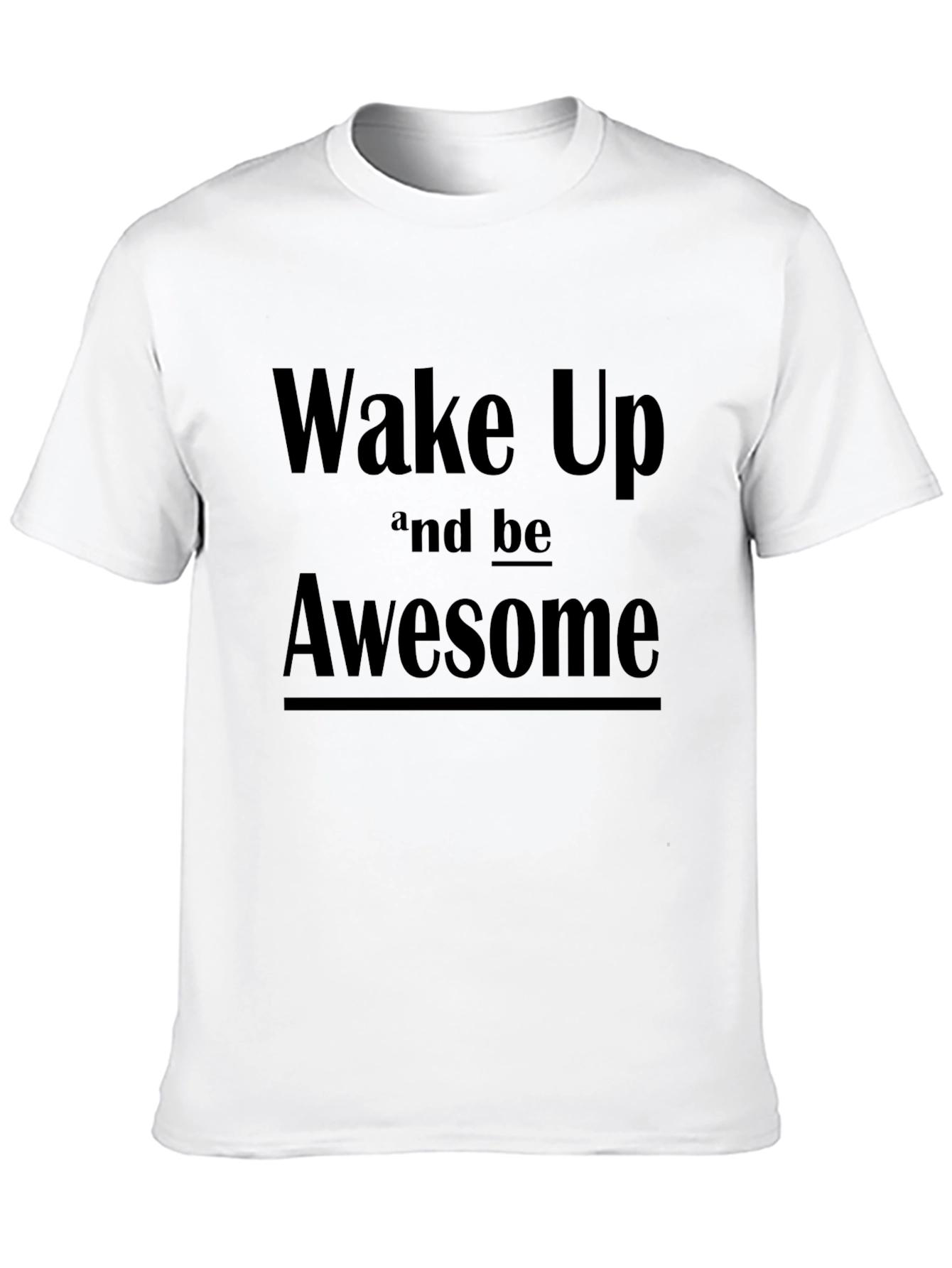 Black Wake Up Awesome Graphic Tee - Men's Black T-Shirt view 10
