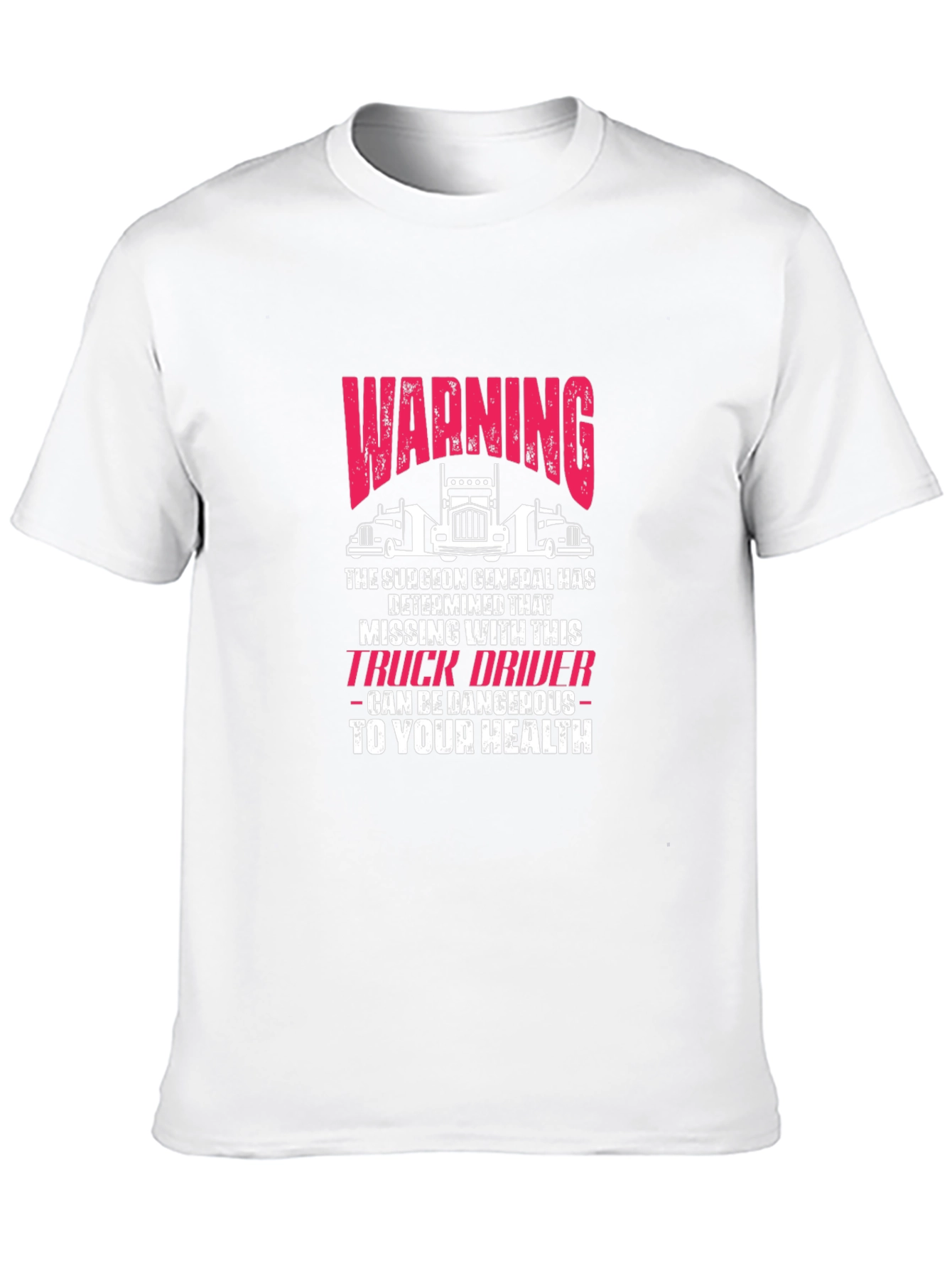 Black Warning Truck Driver T-Shirt Funny Novelty Graphic Tee view 10