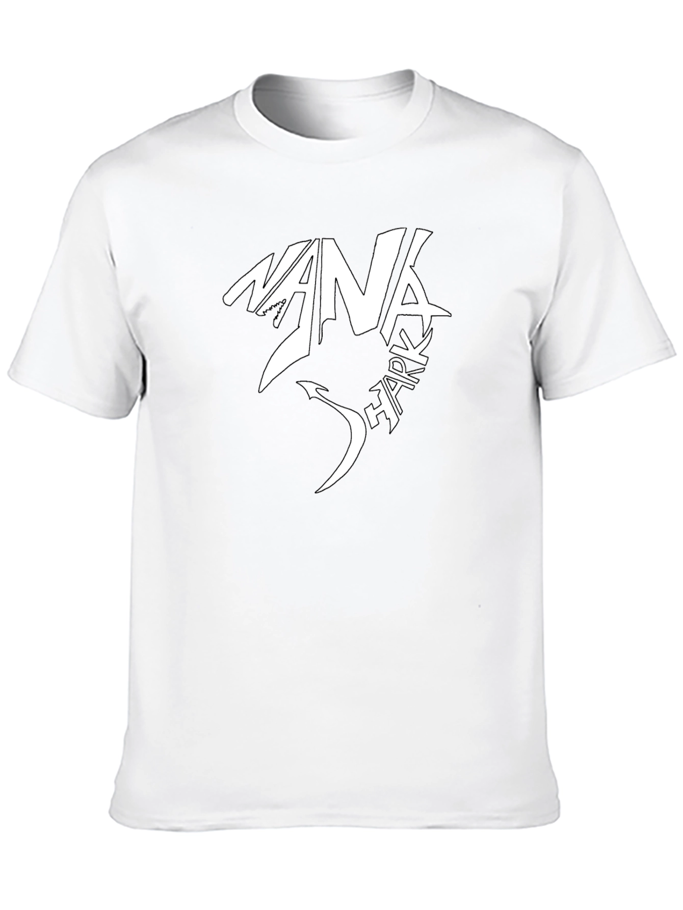 Black Nana Shark T-Shirt - Novelty Graphic Tee view 10
