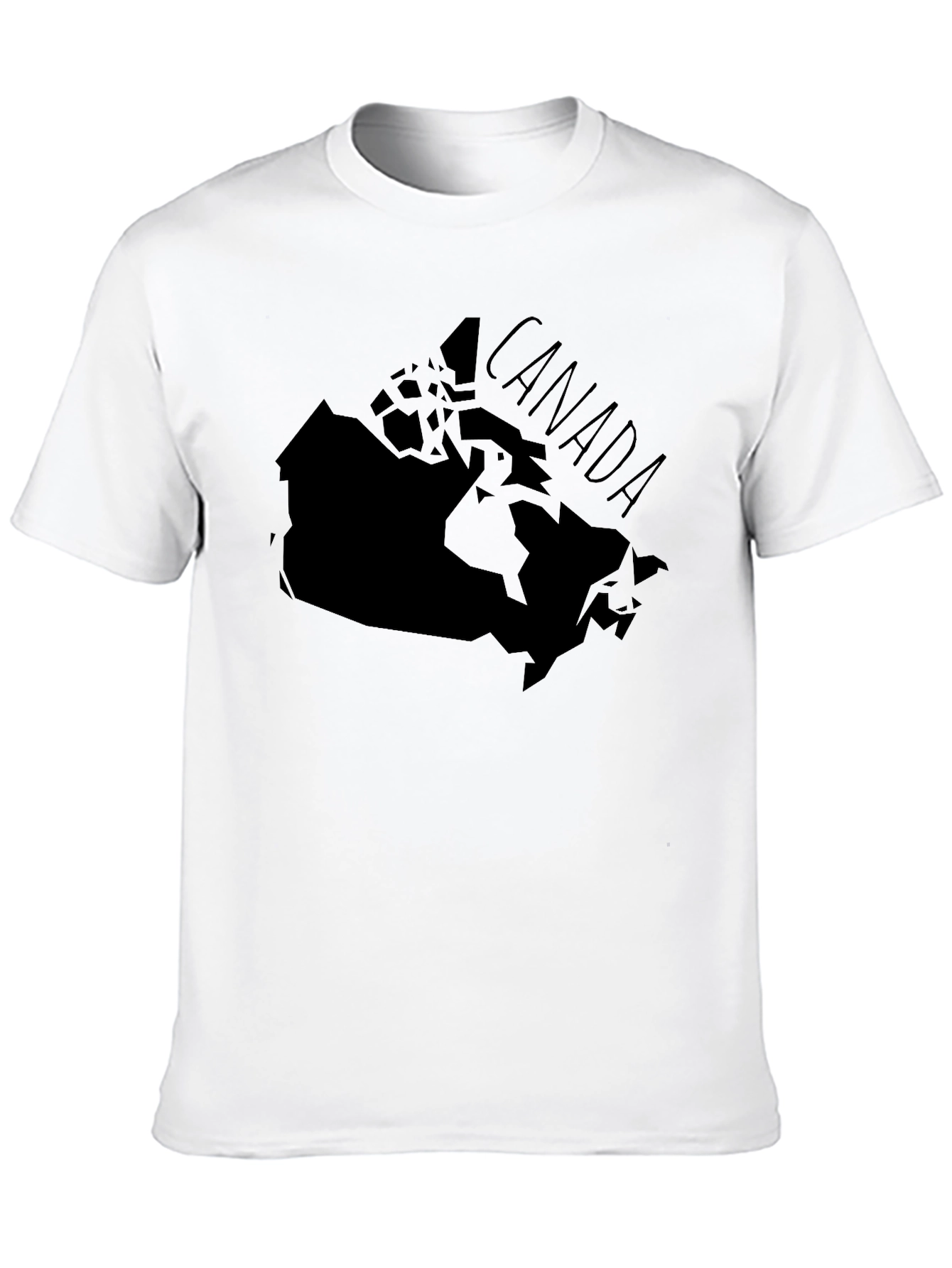 Black Canada Map Graphic T-Shirt - Unisex Black Tee view 10