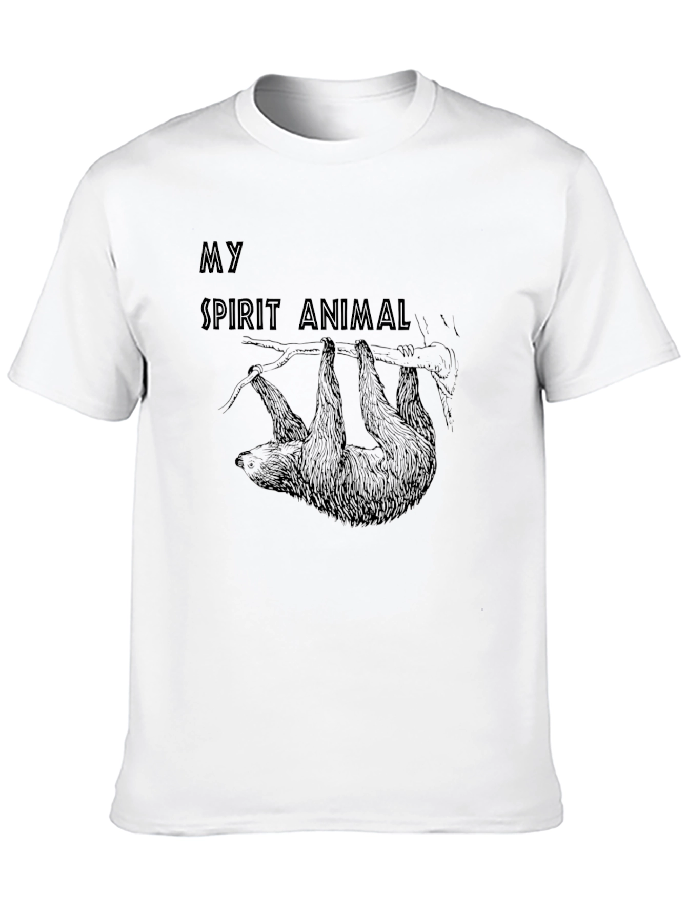 Black My Spirit Animal Sloth T-Shirt - Unisex view 10