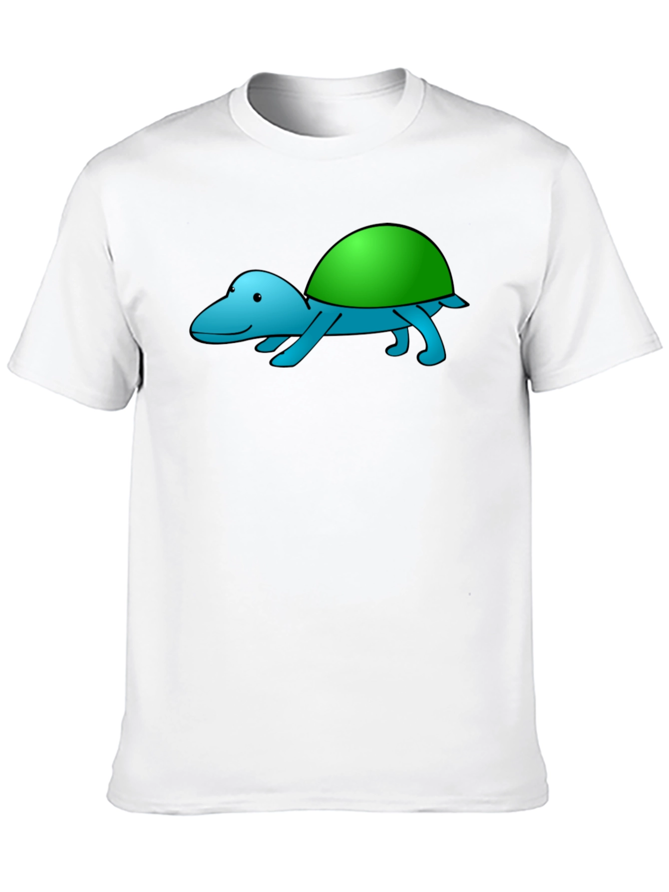 Black Blue Turtle Graphic Tee - Fun Casual Wear view 10