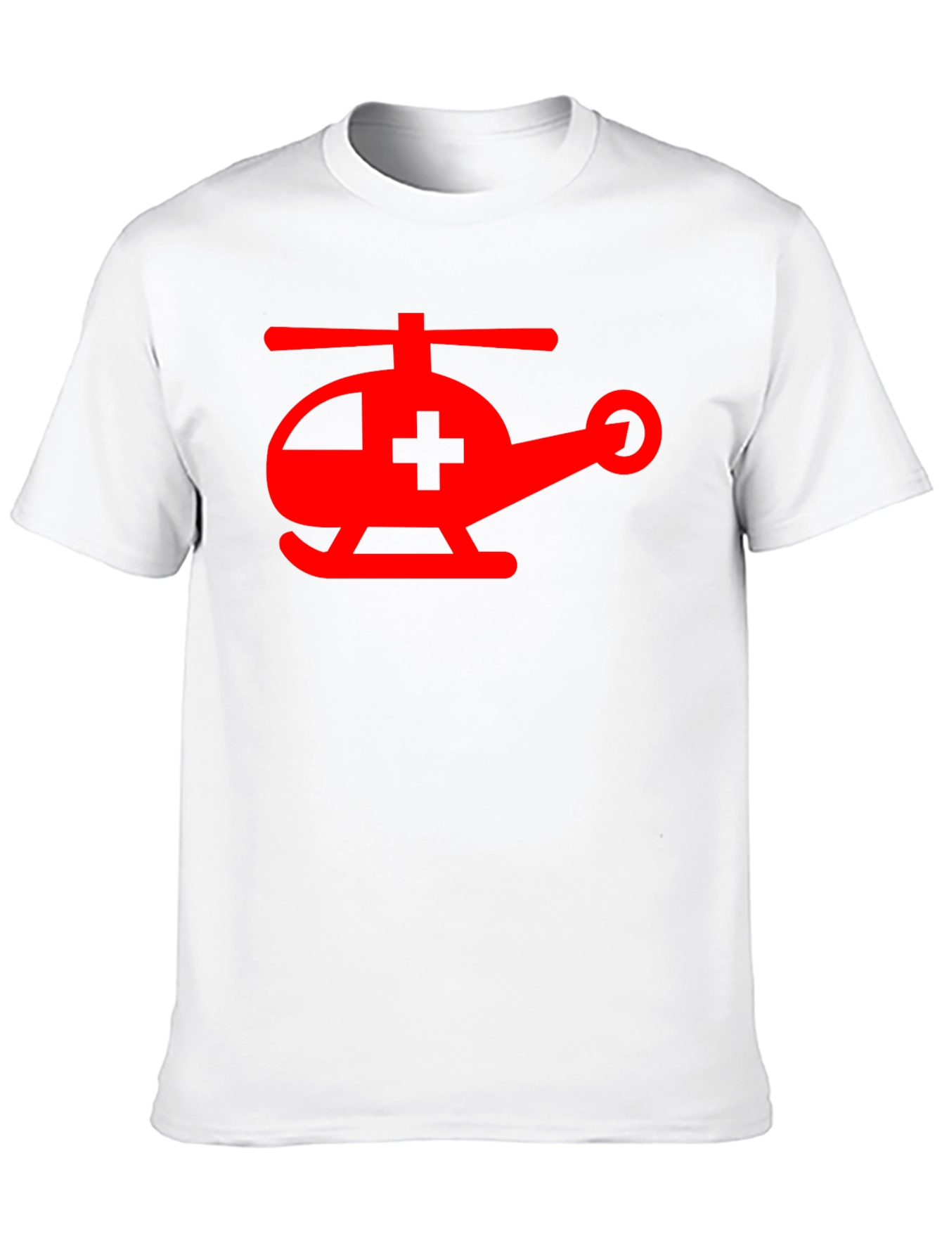 Black Medical Helicopter Graphic Tee - Black Cotton Comfort view 10