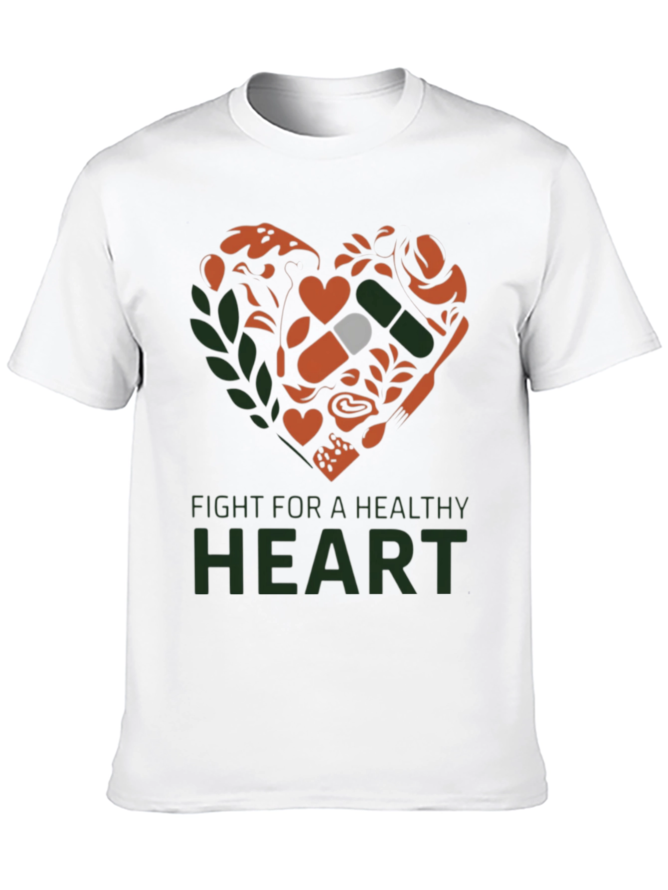 Black Healthy Heart T-Shirt view 10